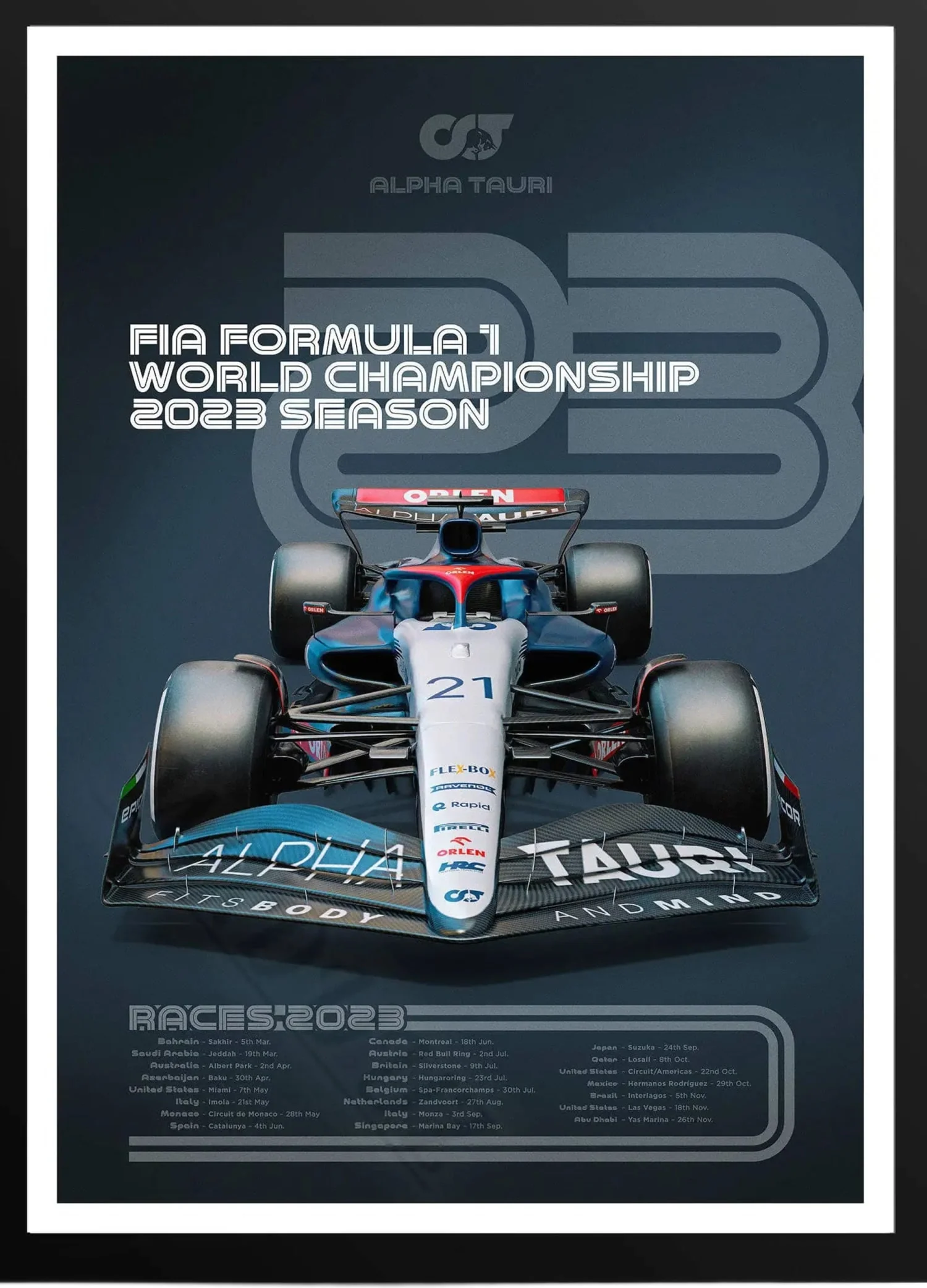 AlphaTauri | Nyck de Vries, Yuki Tsunoda | 2023 F1 Championship - Image 4
