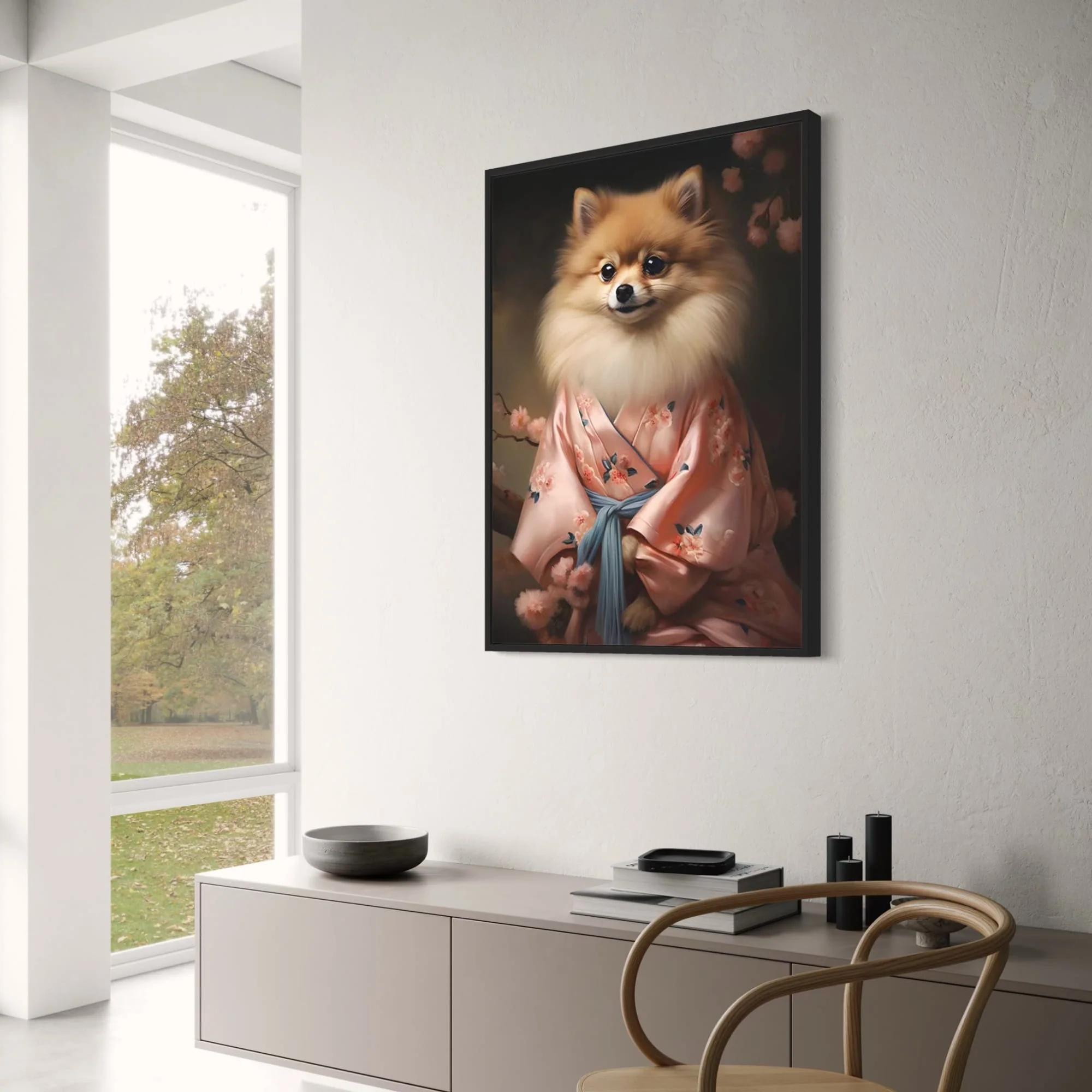 Cherry Blossom Serenity | Pomeranian in Soft Pink - Image 3