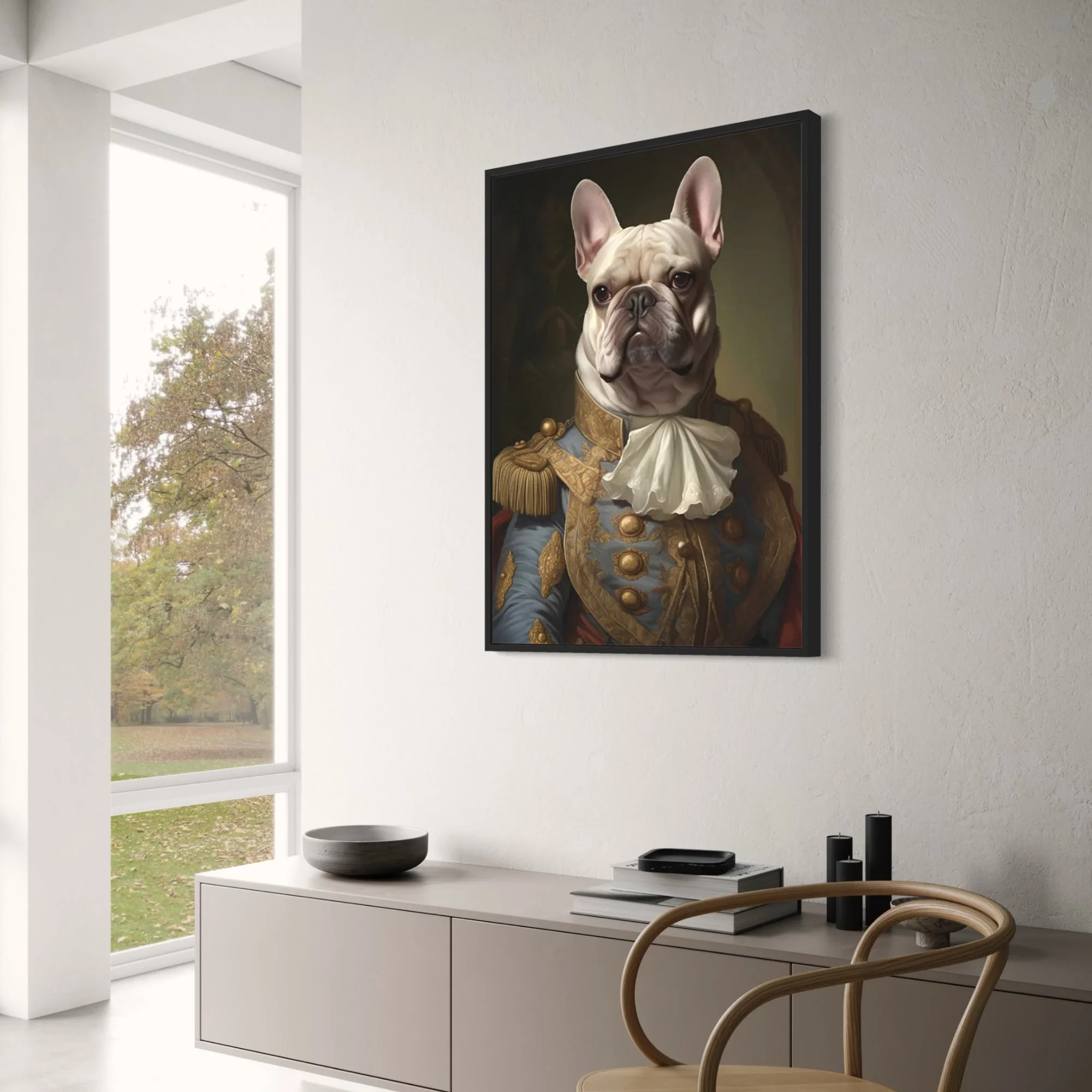 Blueblood's Gaze | French Bulldog in Military Uniform - Image 3