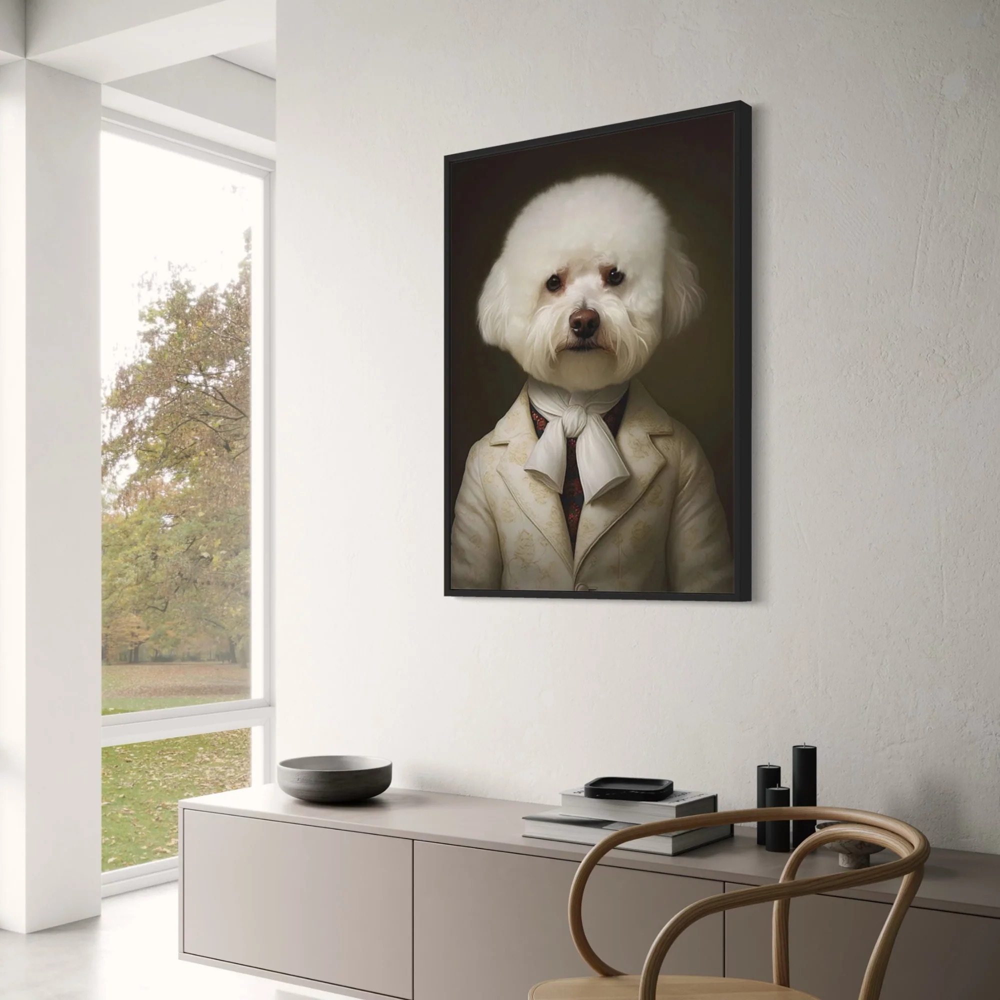 Vintage Suit Bichon Frise | Timeless Style Decor - Image 3
