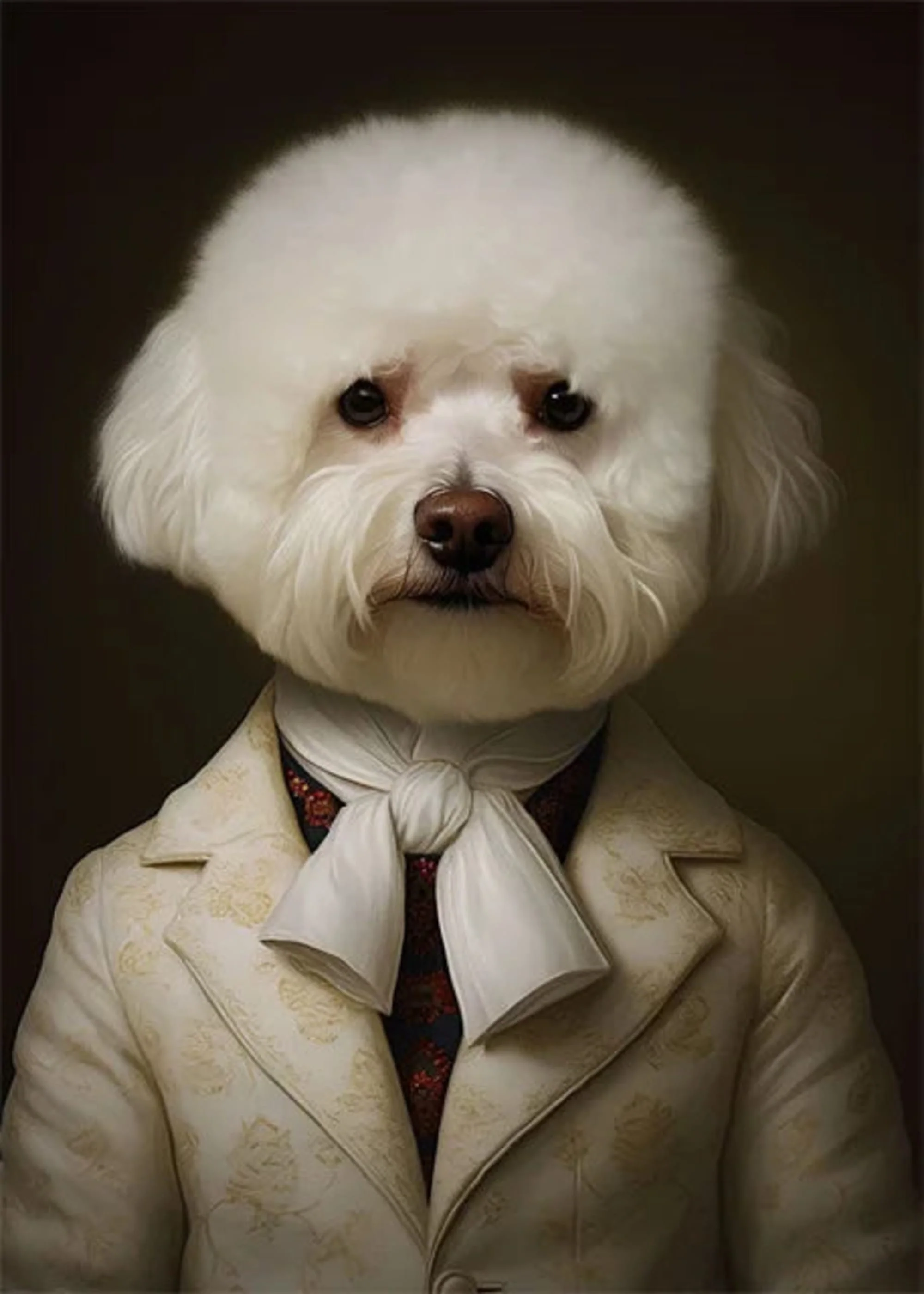 Vintage Suit Bichon Frise | Timeless Style Decor - Image 4
