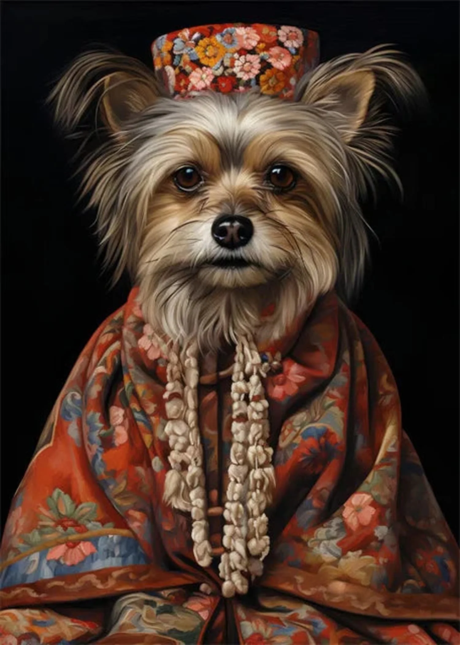 Yorkshire Terrier | Floral Opulence Portrait - Image 4