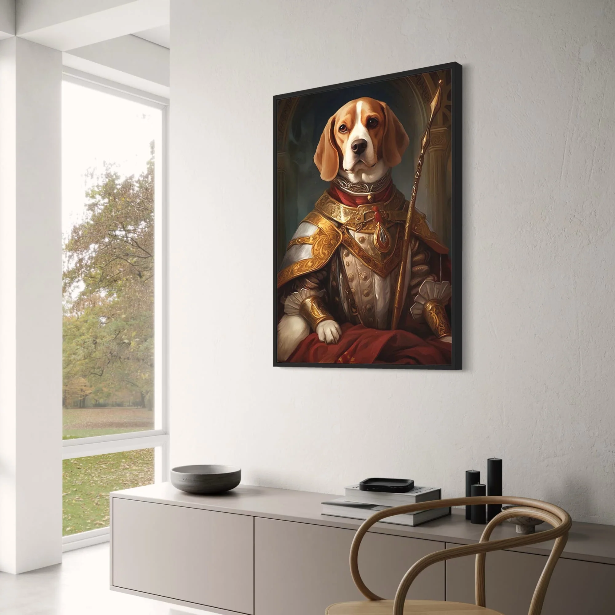 Noble Beagle Sentinel in Royal Garb - Image 3