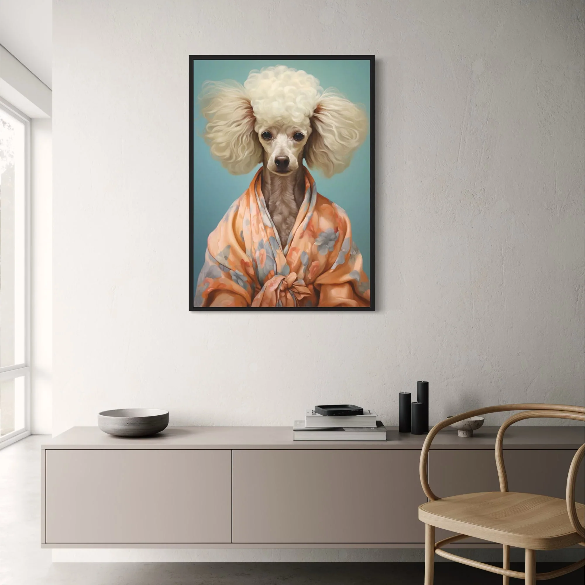 Poodle Portrait | Silk Elegance - Image 2