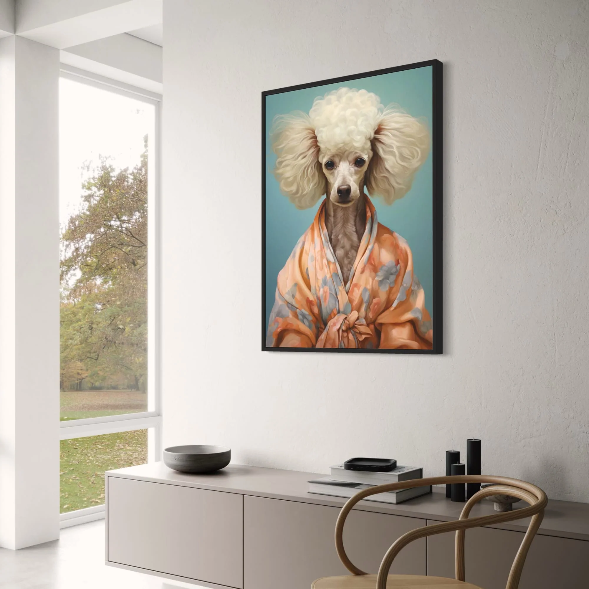 Poodle Portrait | Silk Elegance - Image 3