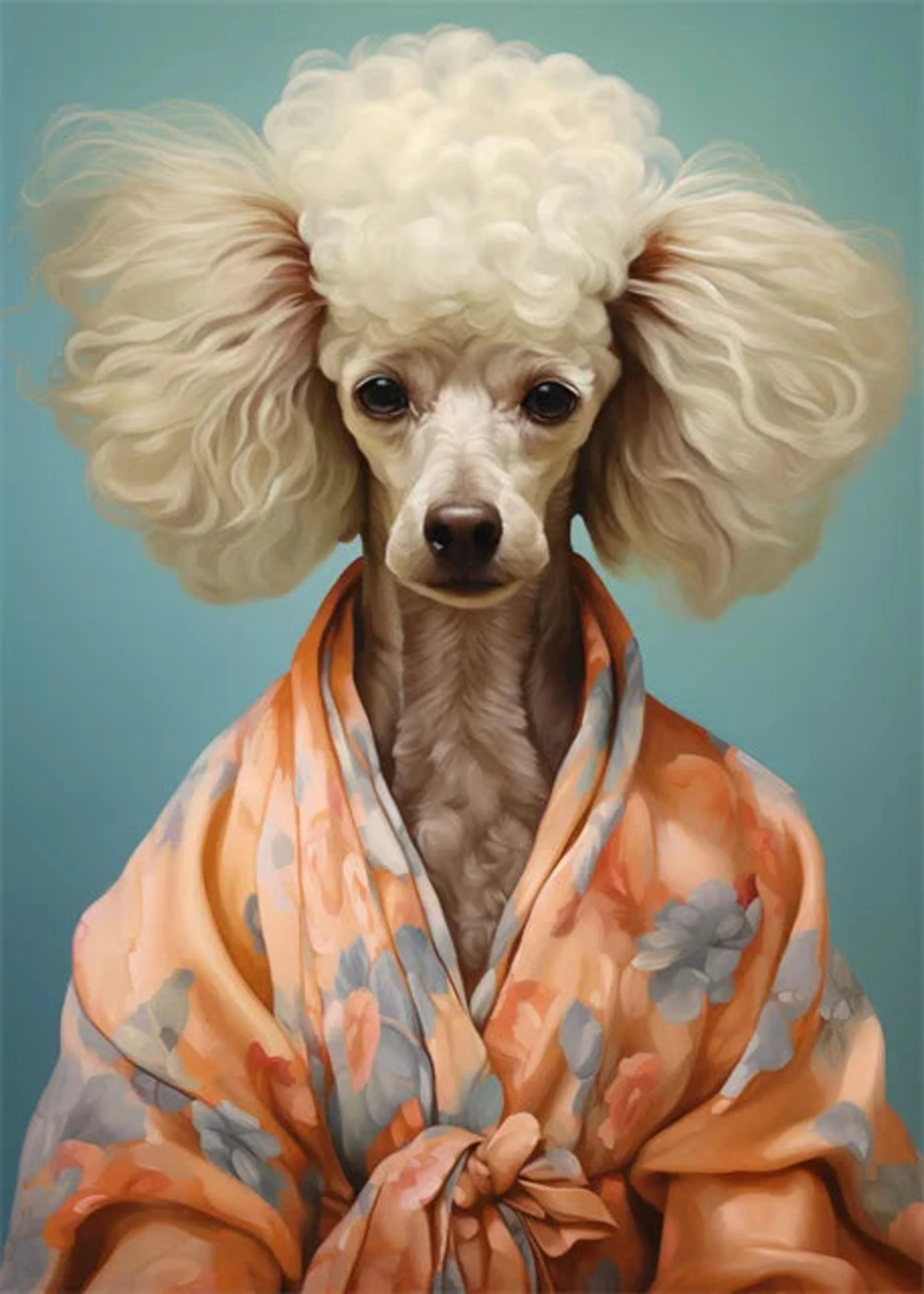 Poodle Portrait | Silk Elegance - Image 4