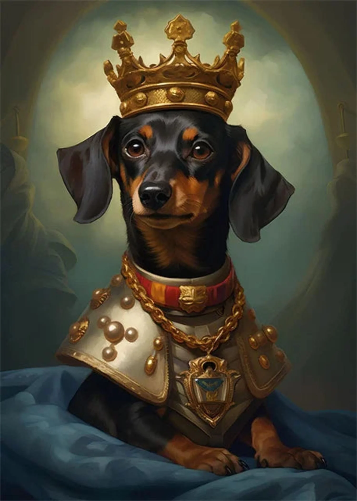 Dachshund Royal Watch | Whimsical Dog Art - Image 4