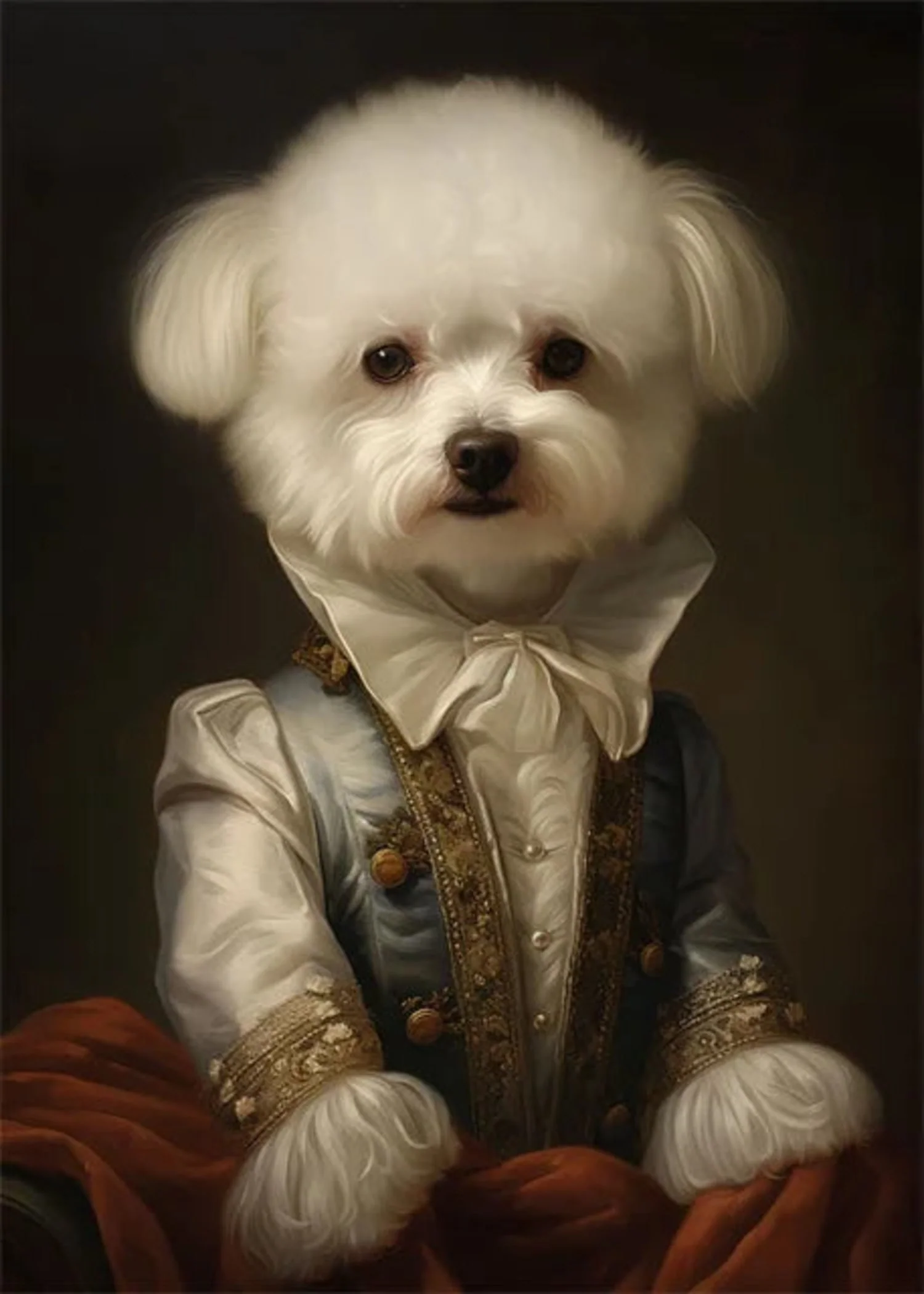 Bichon Frise | Rococo Aristocrat Portrait - Image 4