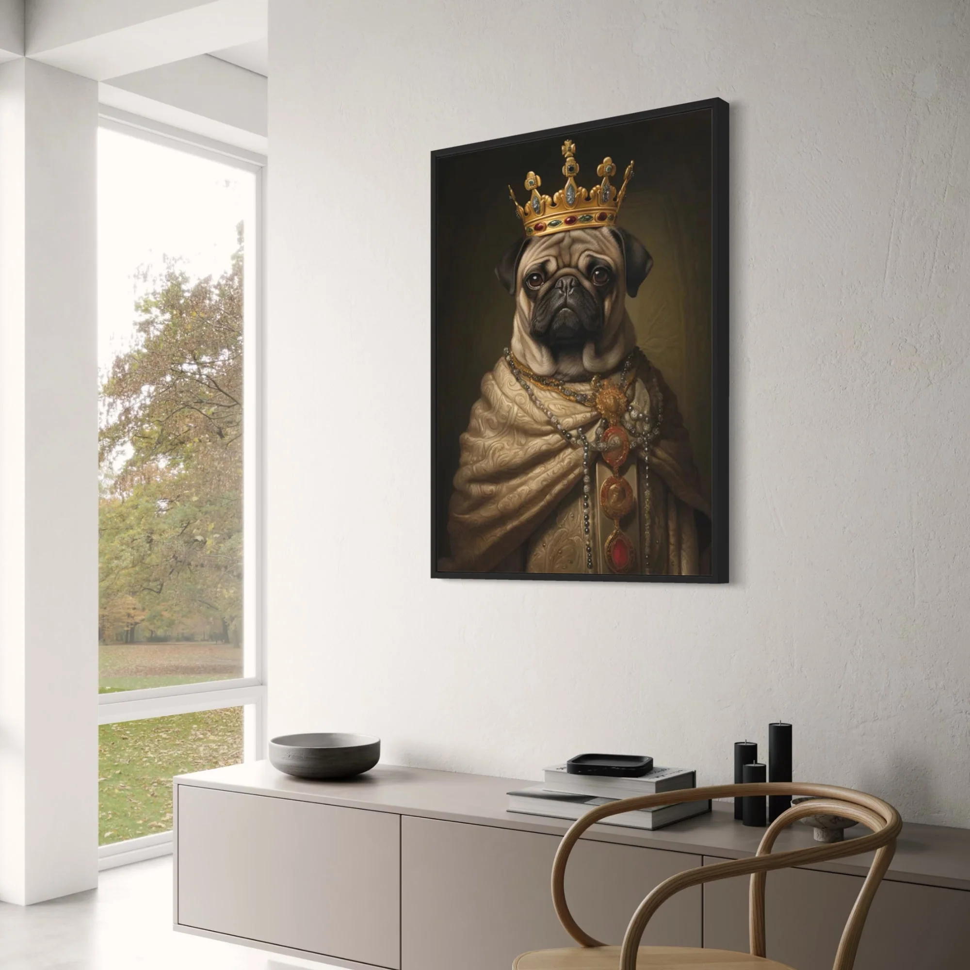 Pug Portrait | Imperial Gold | Majestic Demeanor - Image 3