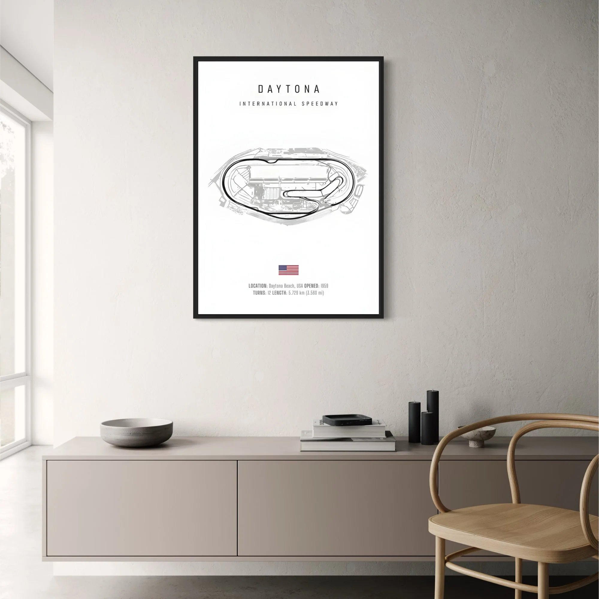 Daytona | F1 Track Layout | Motorsport Art - Image 2