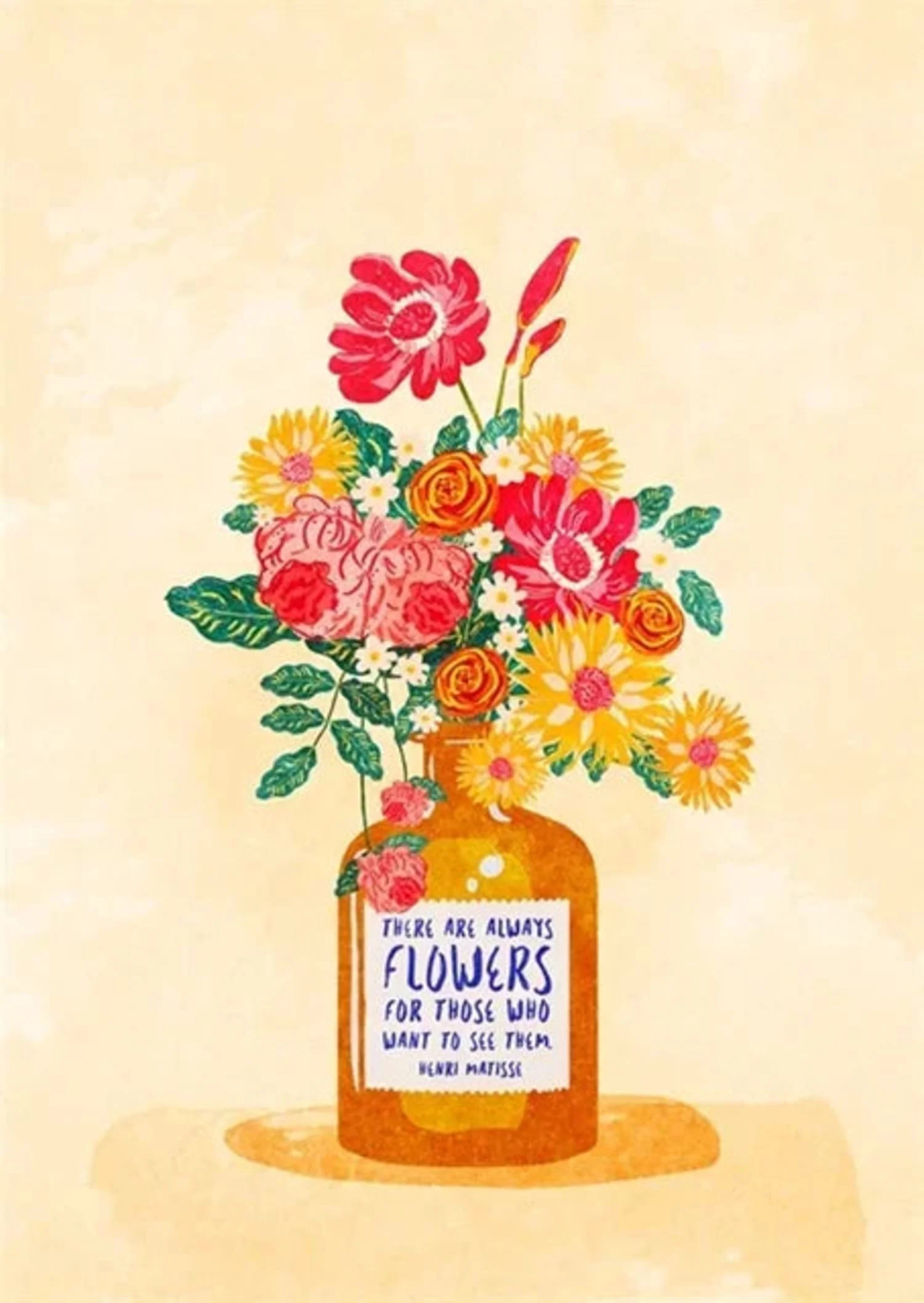 Henri Matisse Quote | Floral Art Design - Image 4