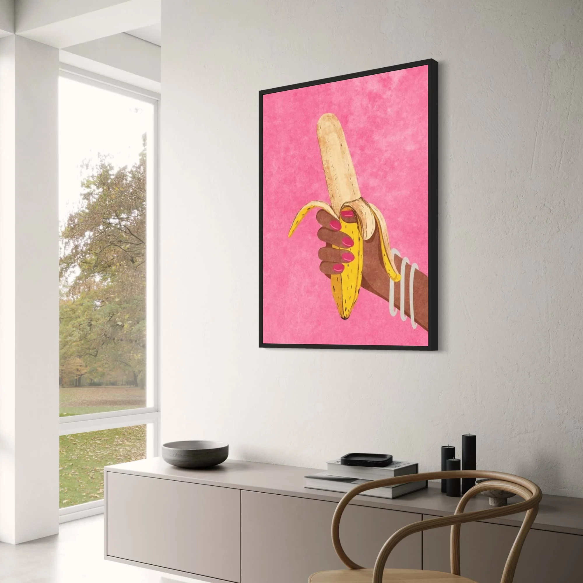 Peeling Banana | Whimsical Kitchen Art - Image 3