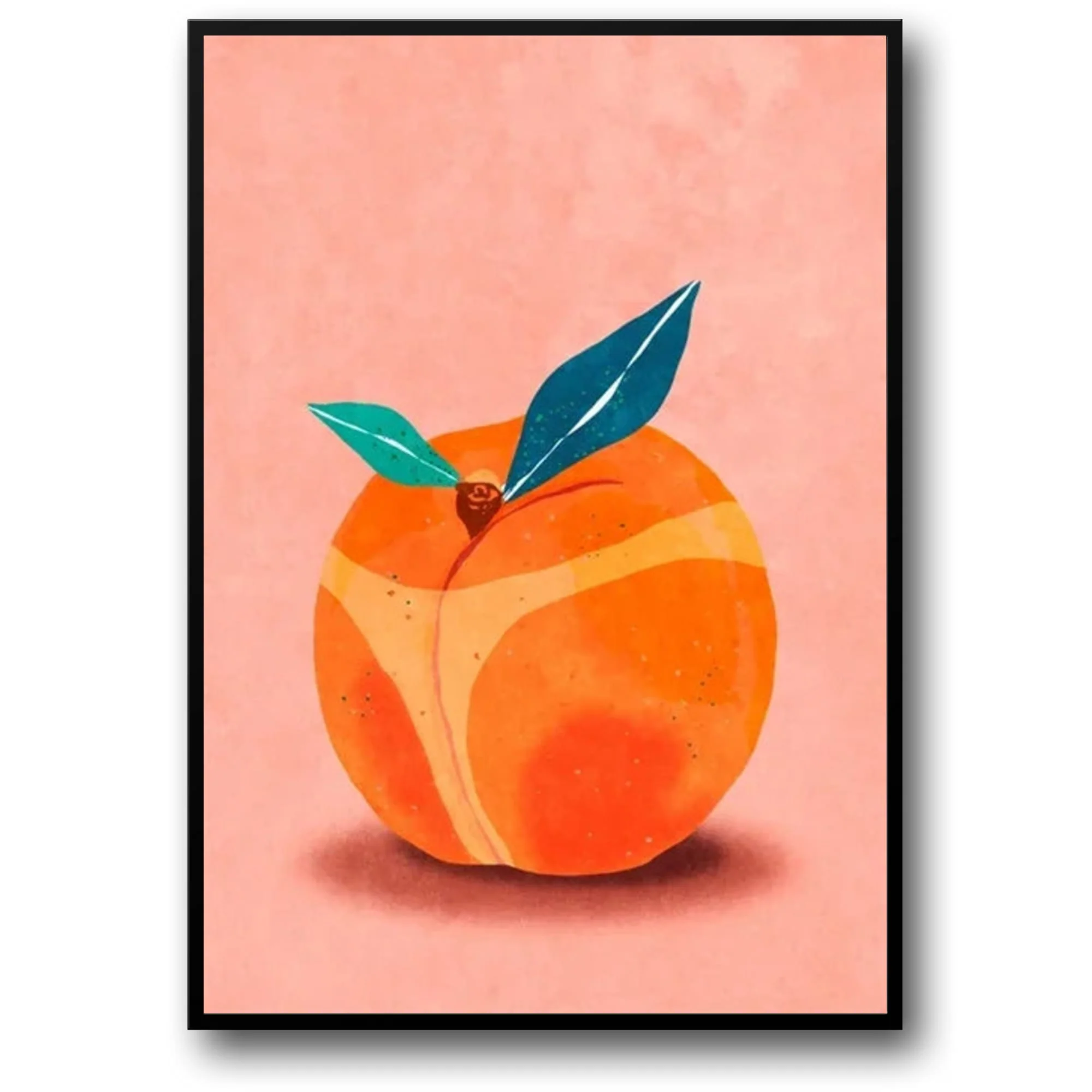 Ripe Peach | Minimalist Kitchen Art