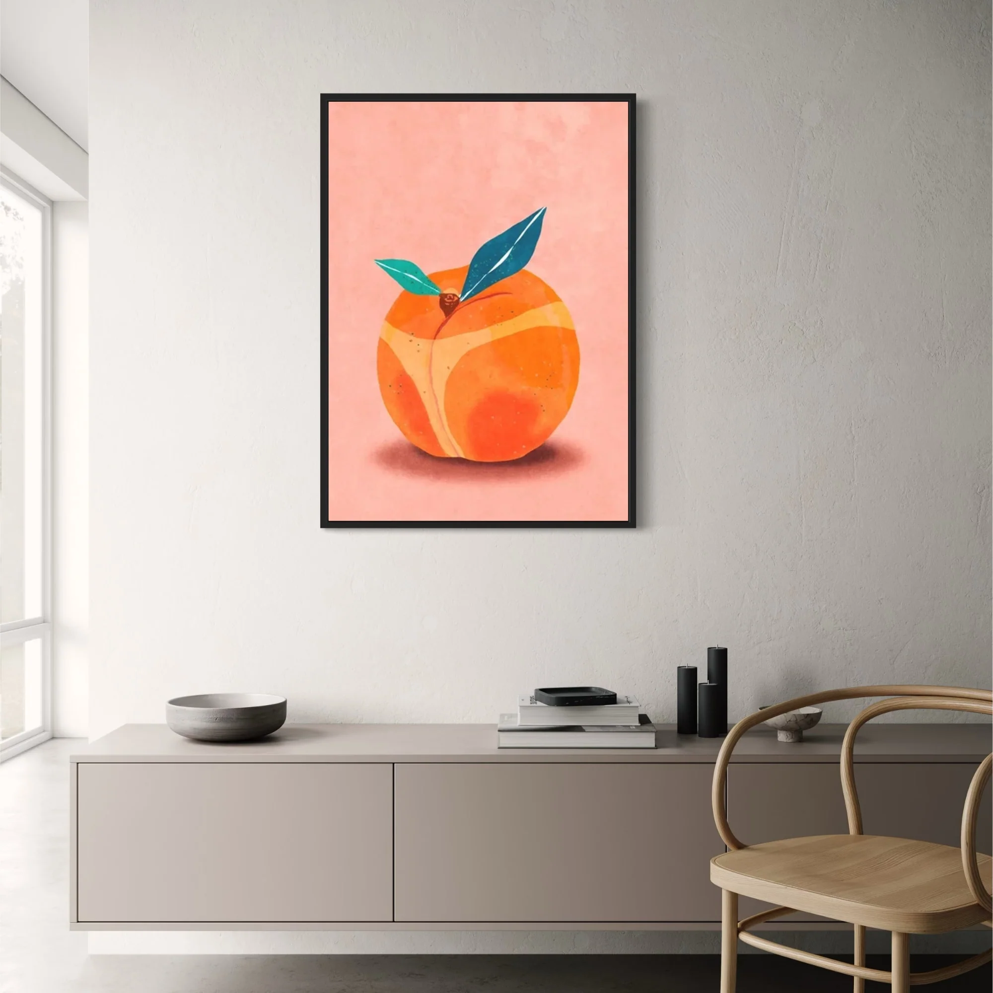 Ripe Peach | Minimalist Kitchen Art - Image 2