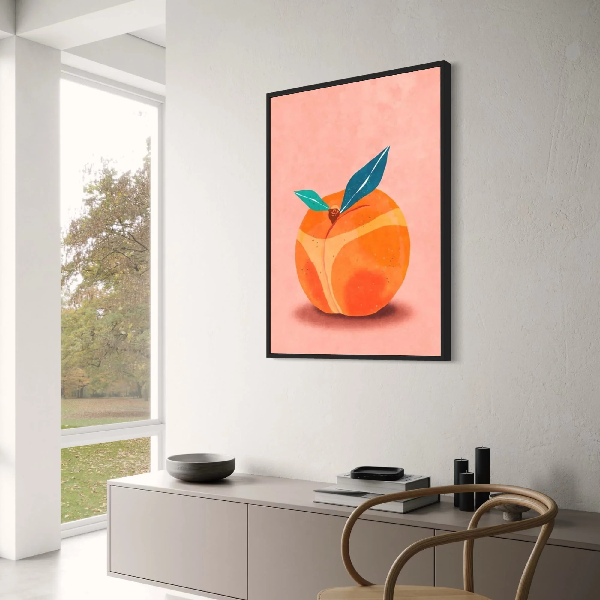 Ripe Peach | Minimalist Kitchen Art - Image 3
