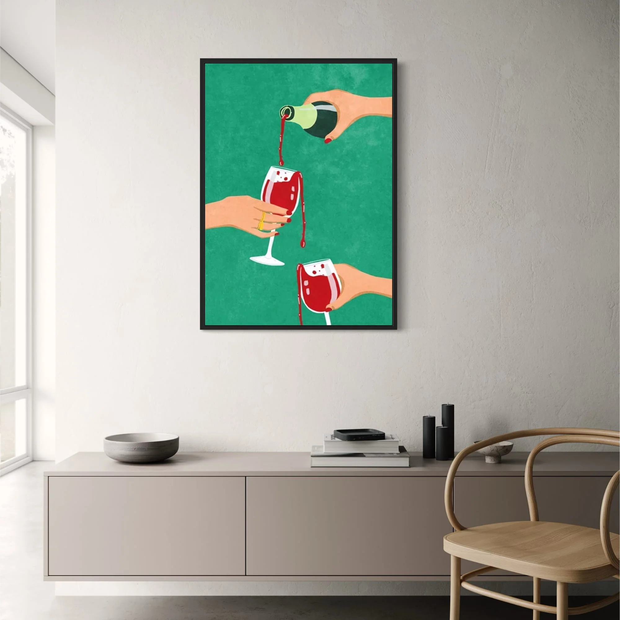Vibrant Wine Pour | Celebratory Art - Image 2