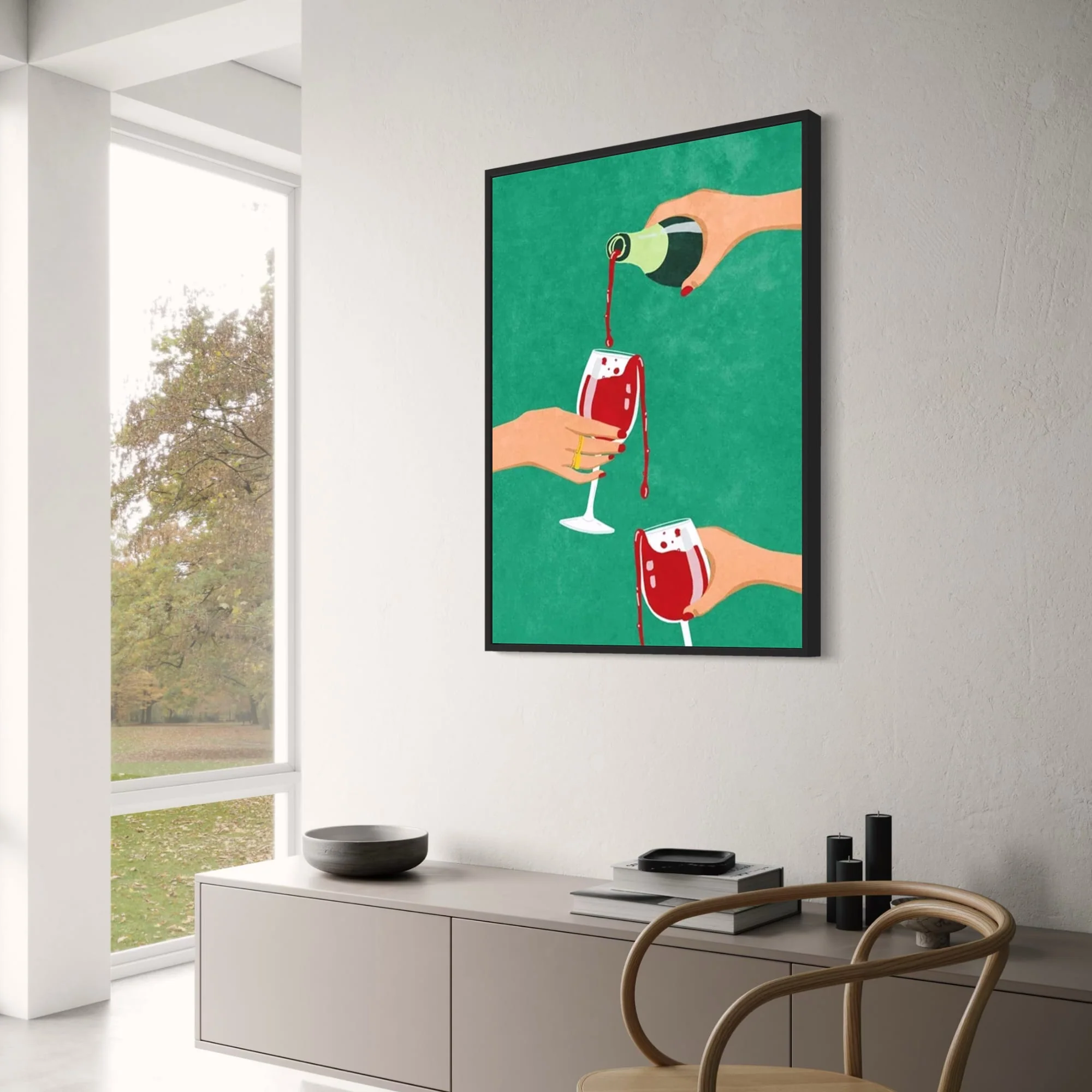 Vibrant Wine Pour | Celebratory Art - Image 3