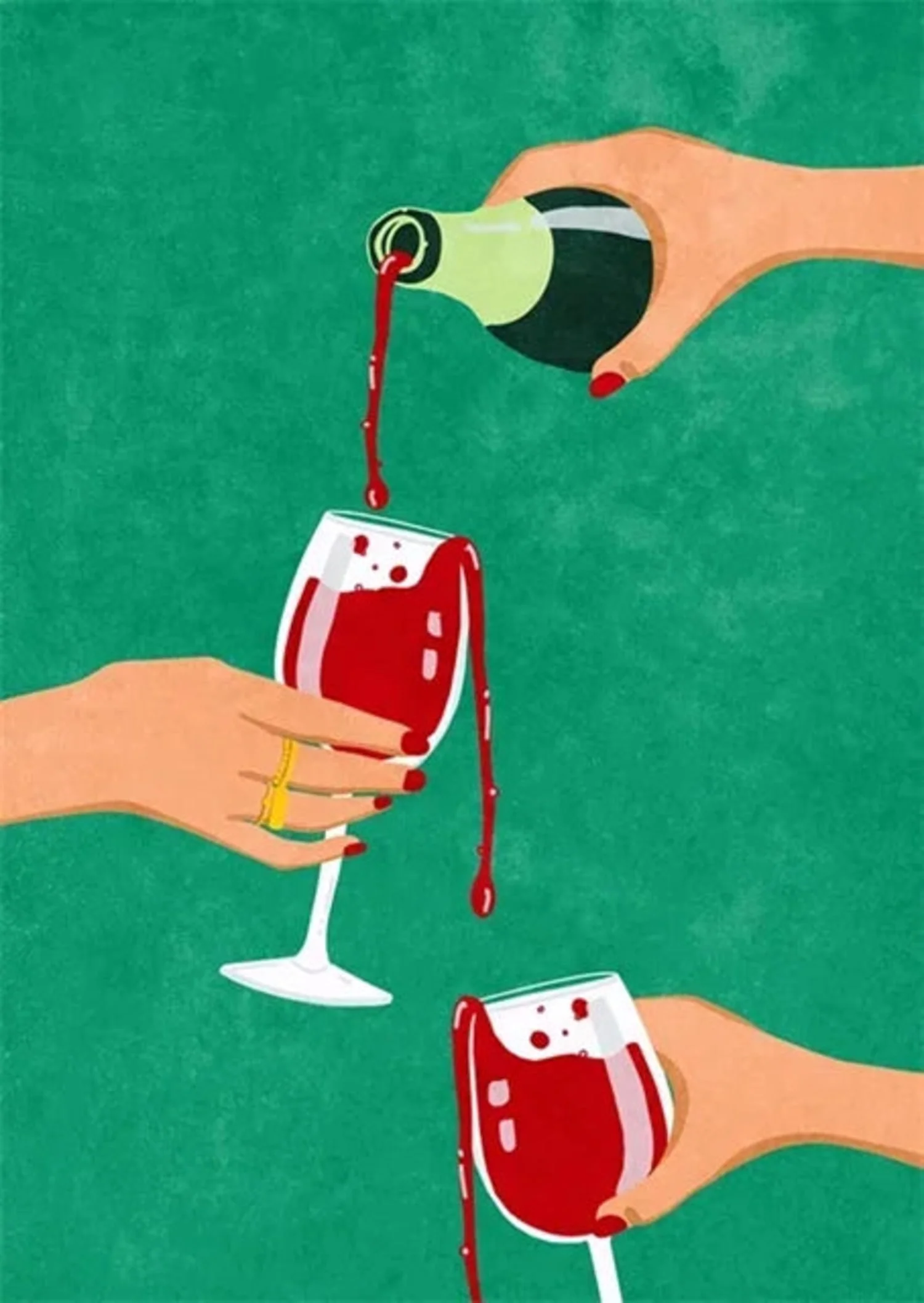 Vibrant Wine Pour | Celebratory Art - Image 4