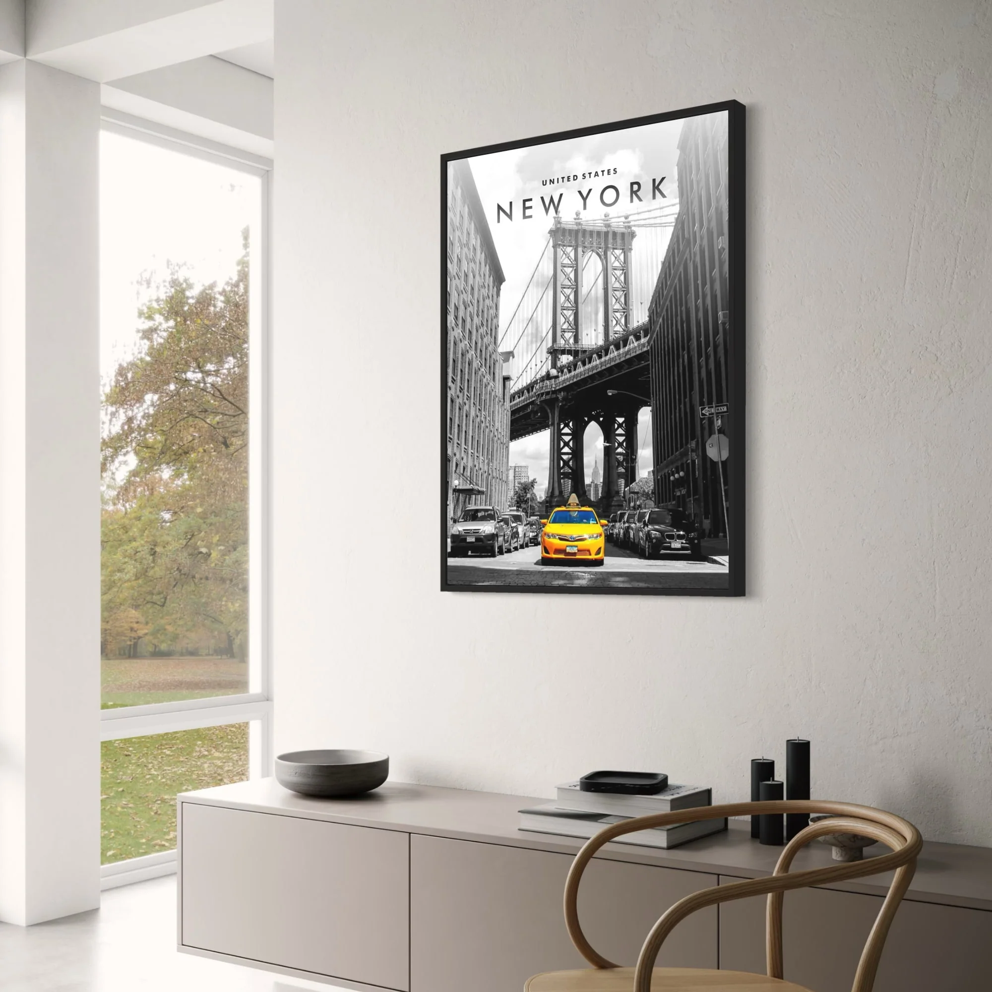 Yellow Taxi in Manhattan | NYC Urban Decor - Image 3