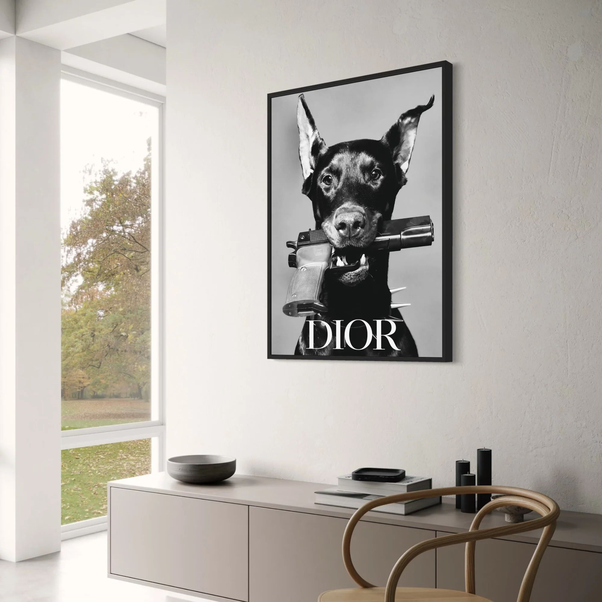 Dior Dog | Elegant Home Decor Art - Image 3