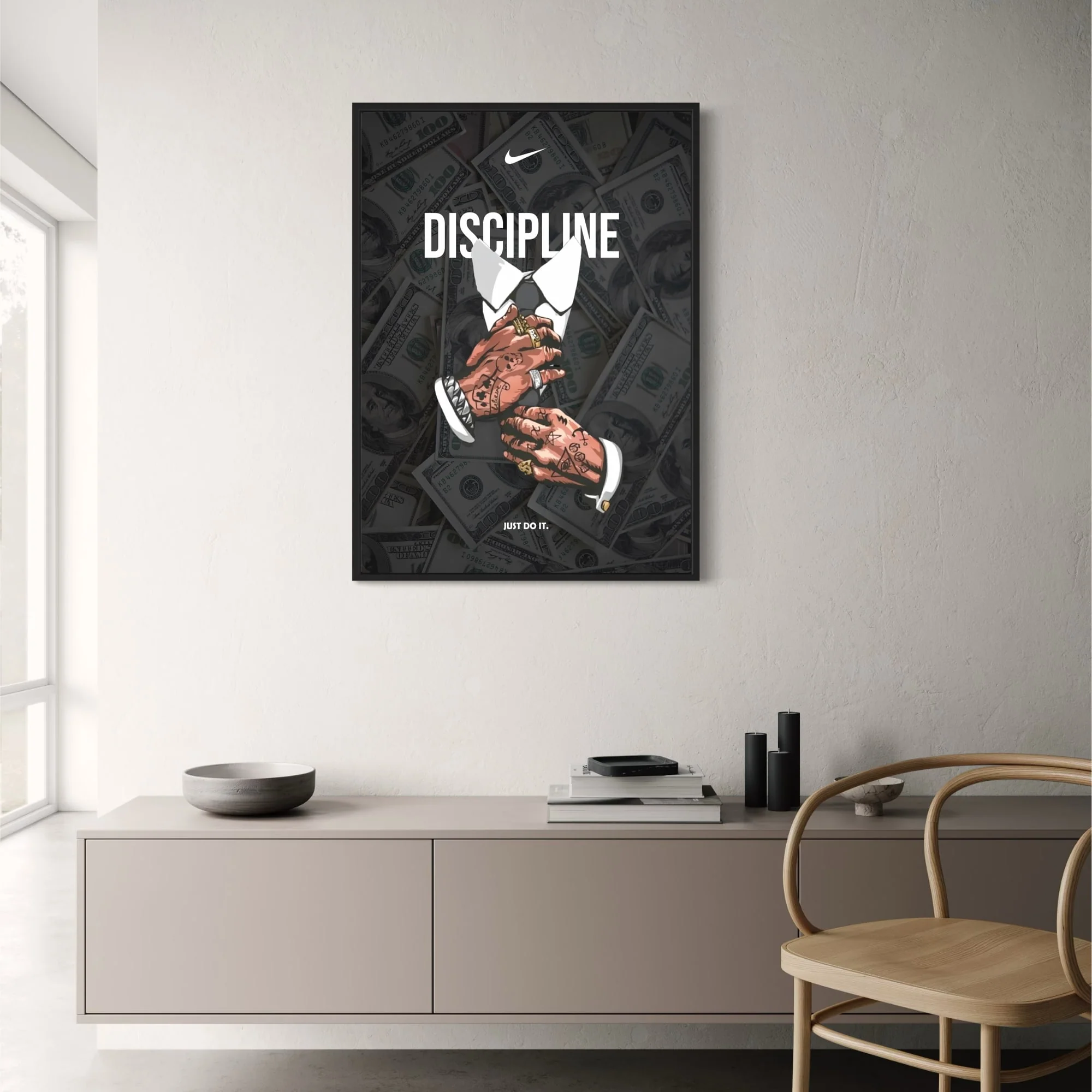 Discipline Motivation | Graphic Tattooed Hands | Just Do It - Image 2