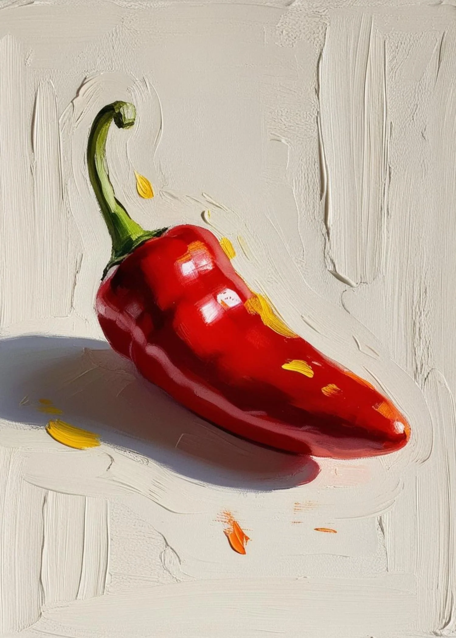 Colorful Pepper Illustration | Modern Kitchen Decor - Image 4