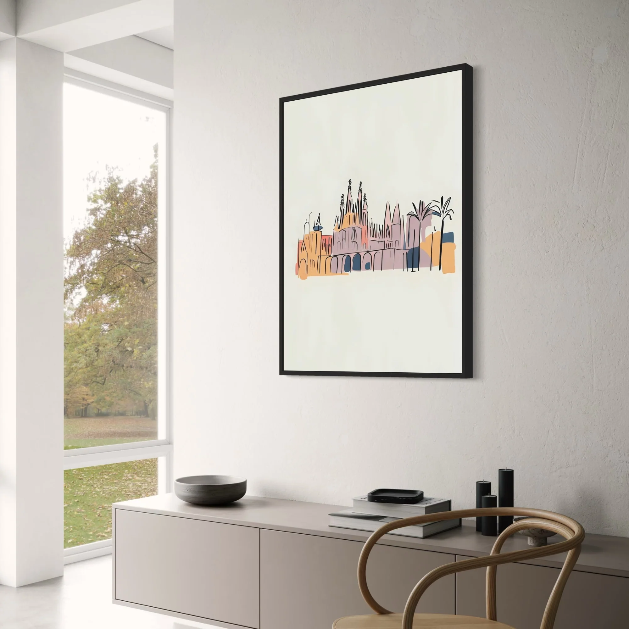 Alhambra Palace Silhouette | Minimalist Spanish Landmark - Image 3