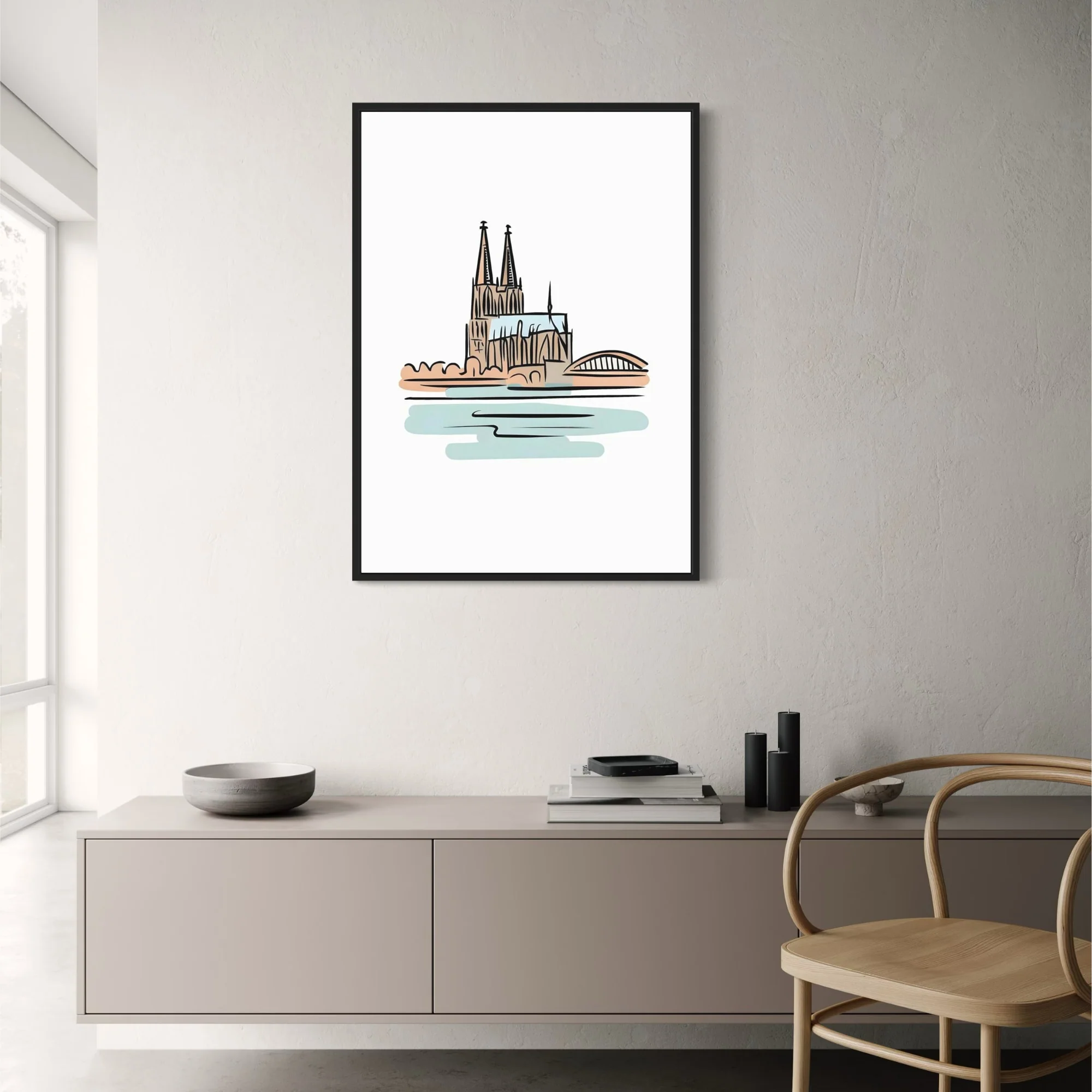 Cologne Cathedral | Minimalist Watercolor - Image 2