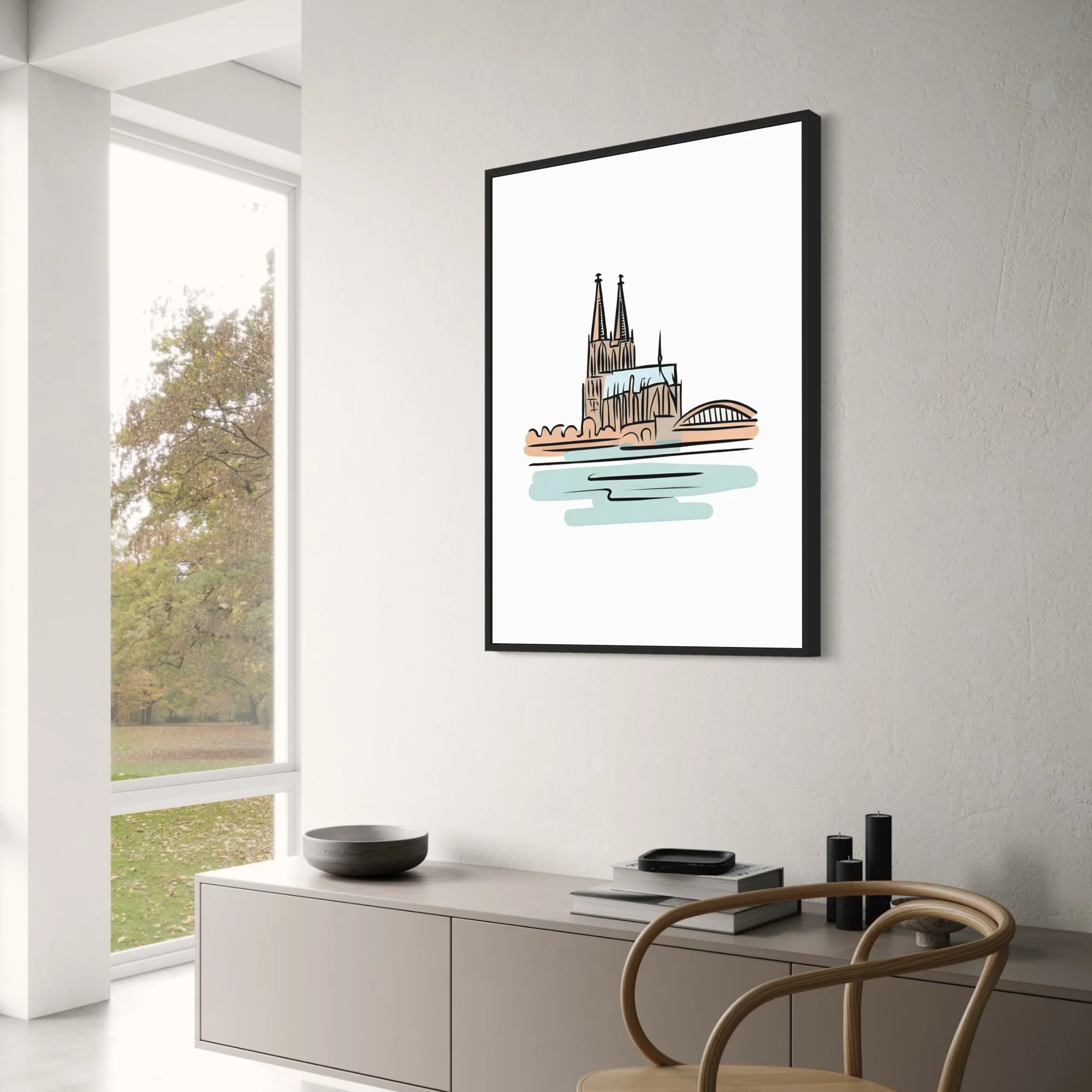Cologne Cathedral | Minimalist Watercolor - Image 3