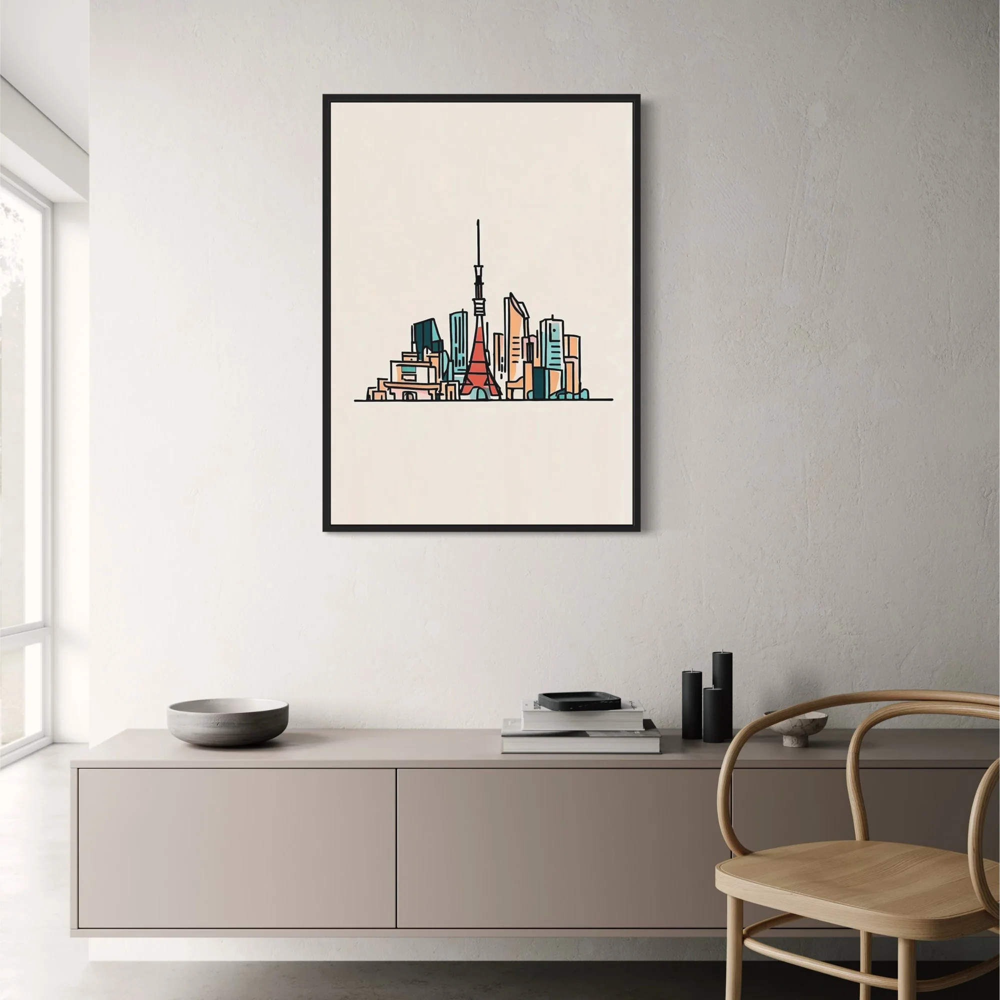Tokyo Minimalist Skyline | Modern Cityscape - Image 2