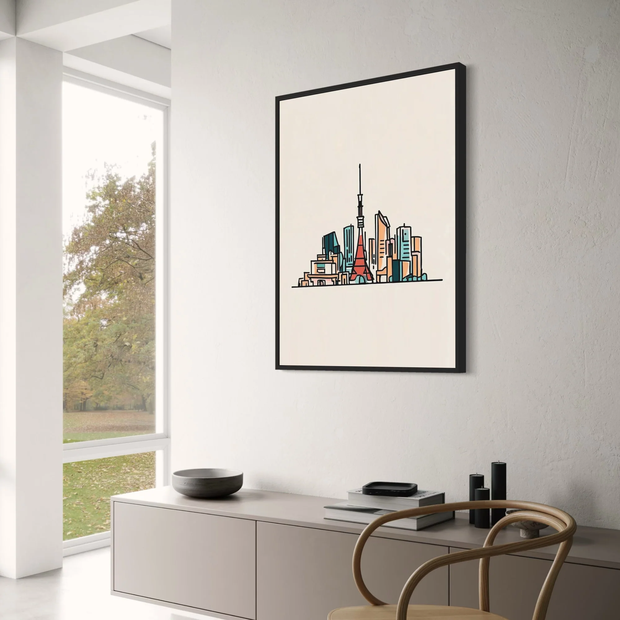 Tokyo Minimalist Skyline | Modern Cityscape - Image 3