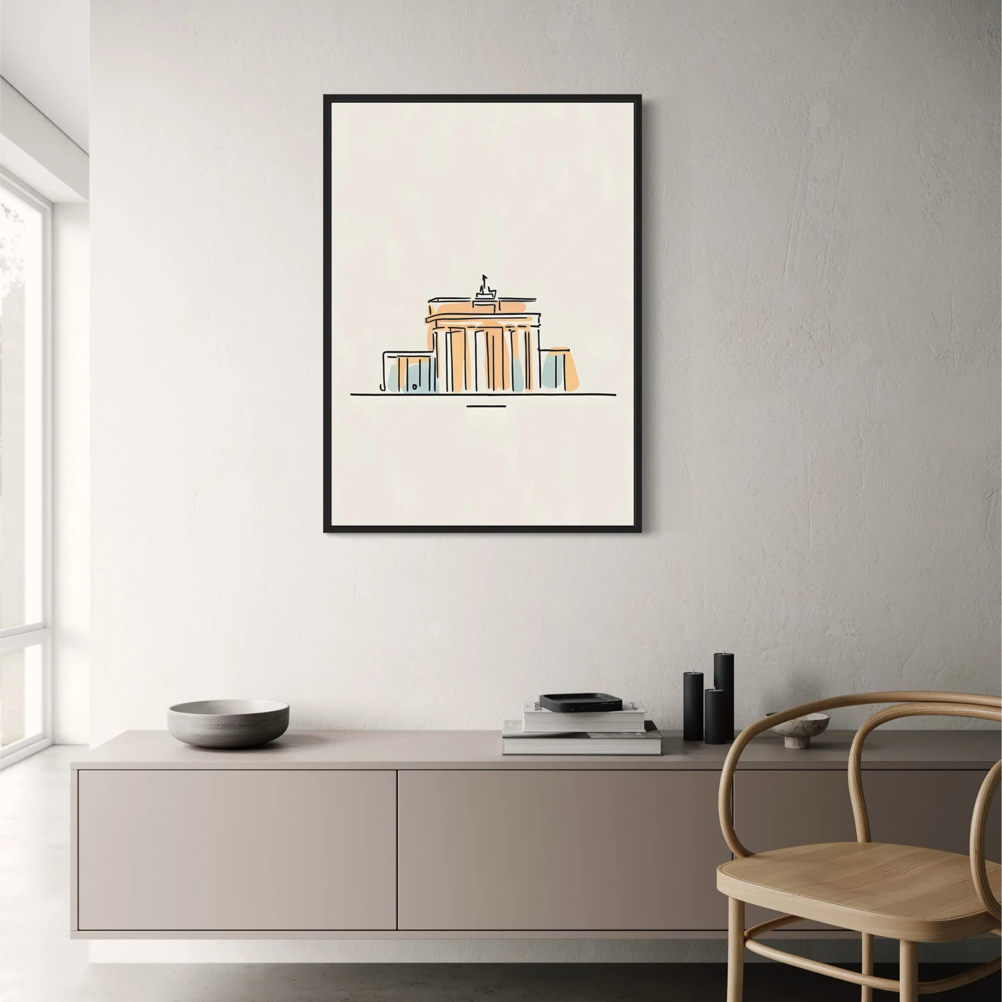Minimalist Acropolis | Simplistic Line Art - Image 2