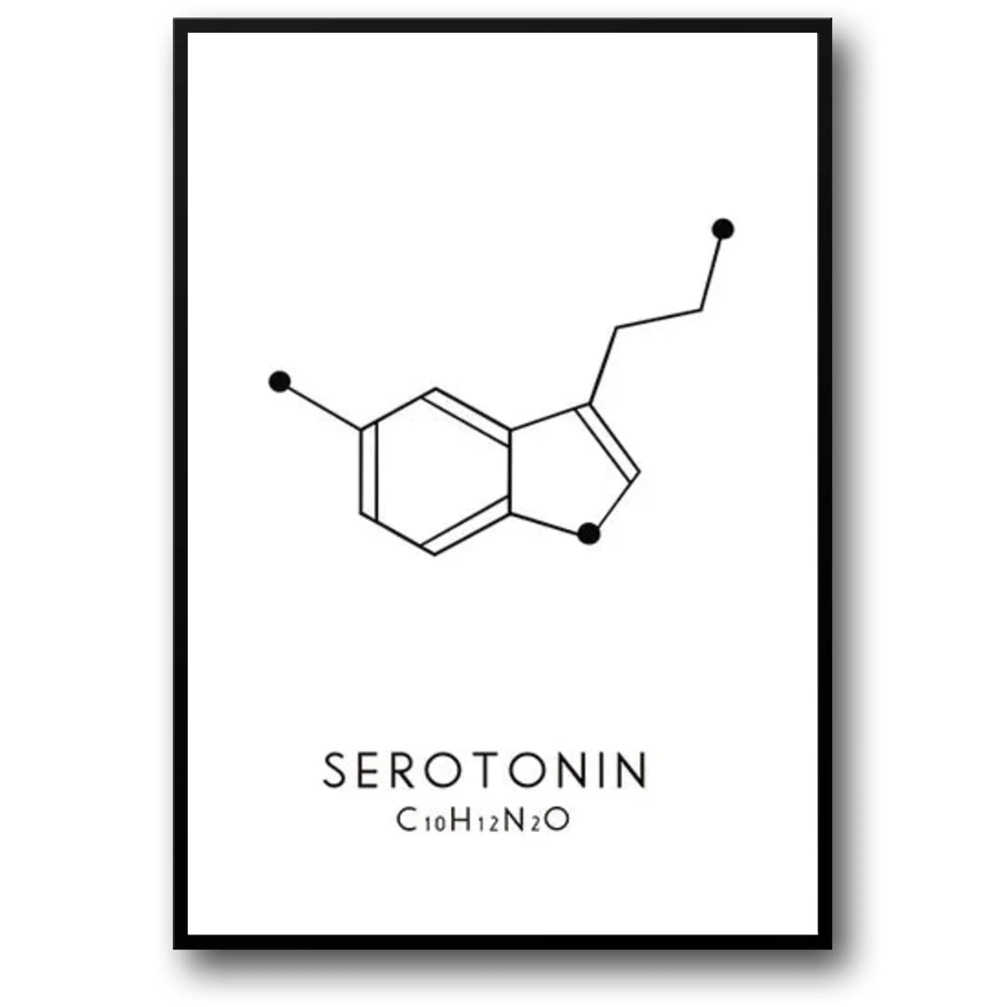 Dopamine & Serotonin Molecular Formula | Science Art