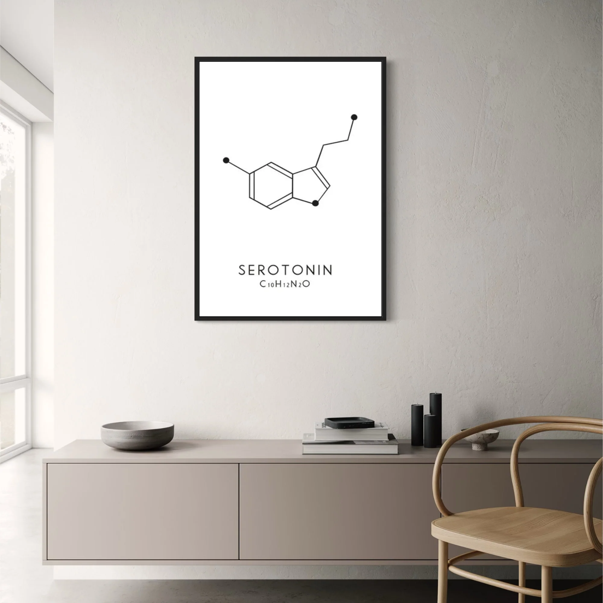 Dopamine & Serotonin Molecular Formula | Science Art - Image 2