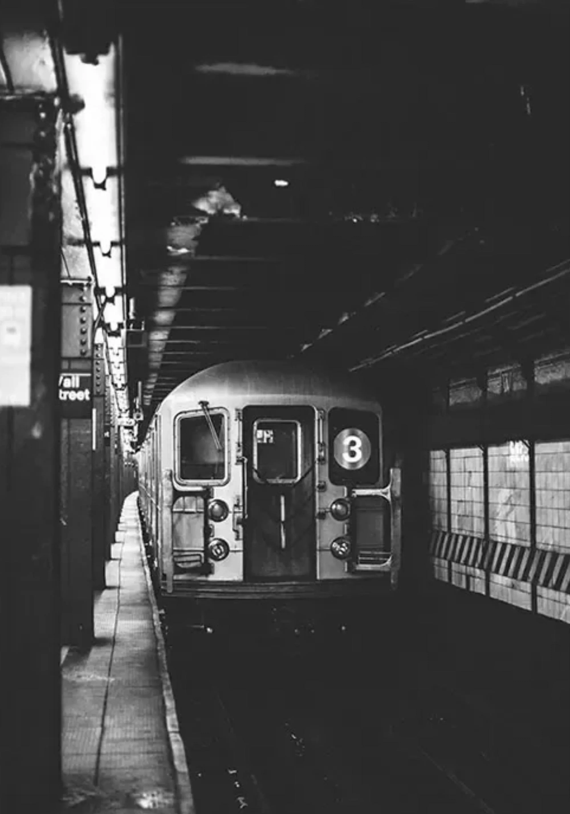 NYC Subway Train | Black & White Industrial Decor - Image 2
