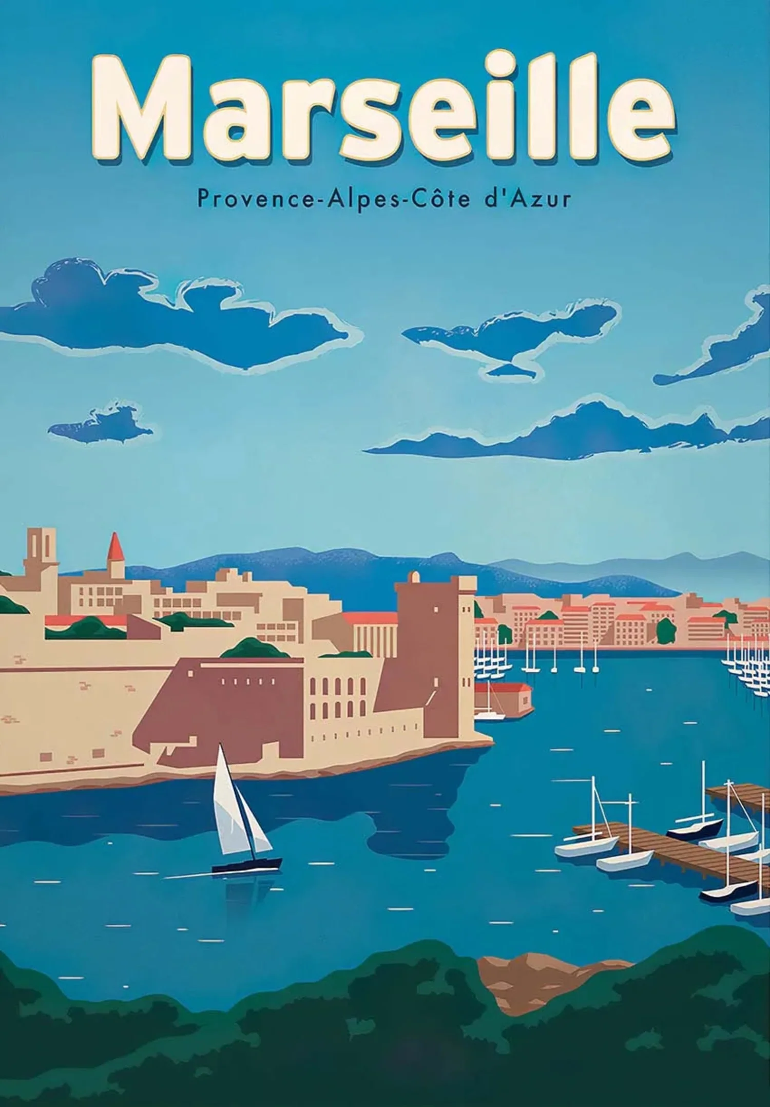Marseille Cityscape | French Riviera Urban Art - Image 4