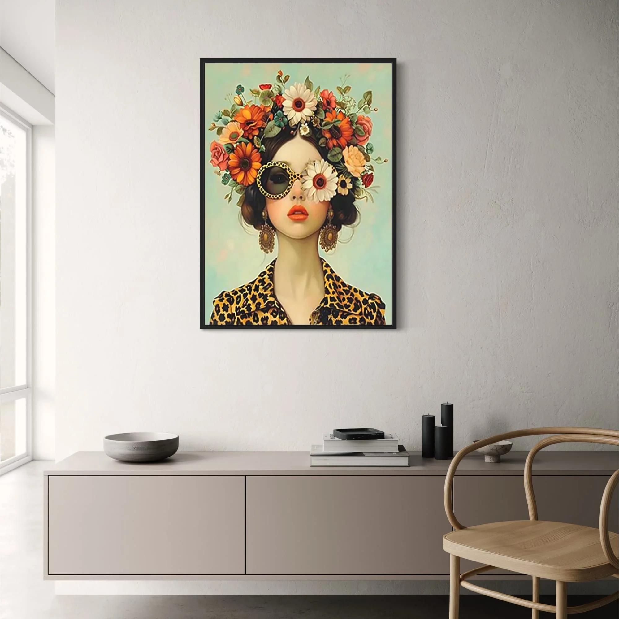 Blossoming Gaze | Floral Portrait - Image 2