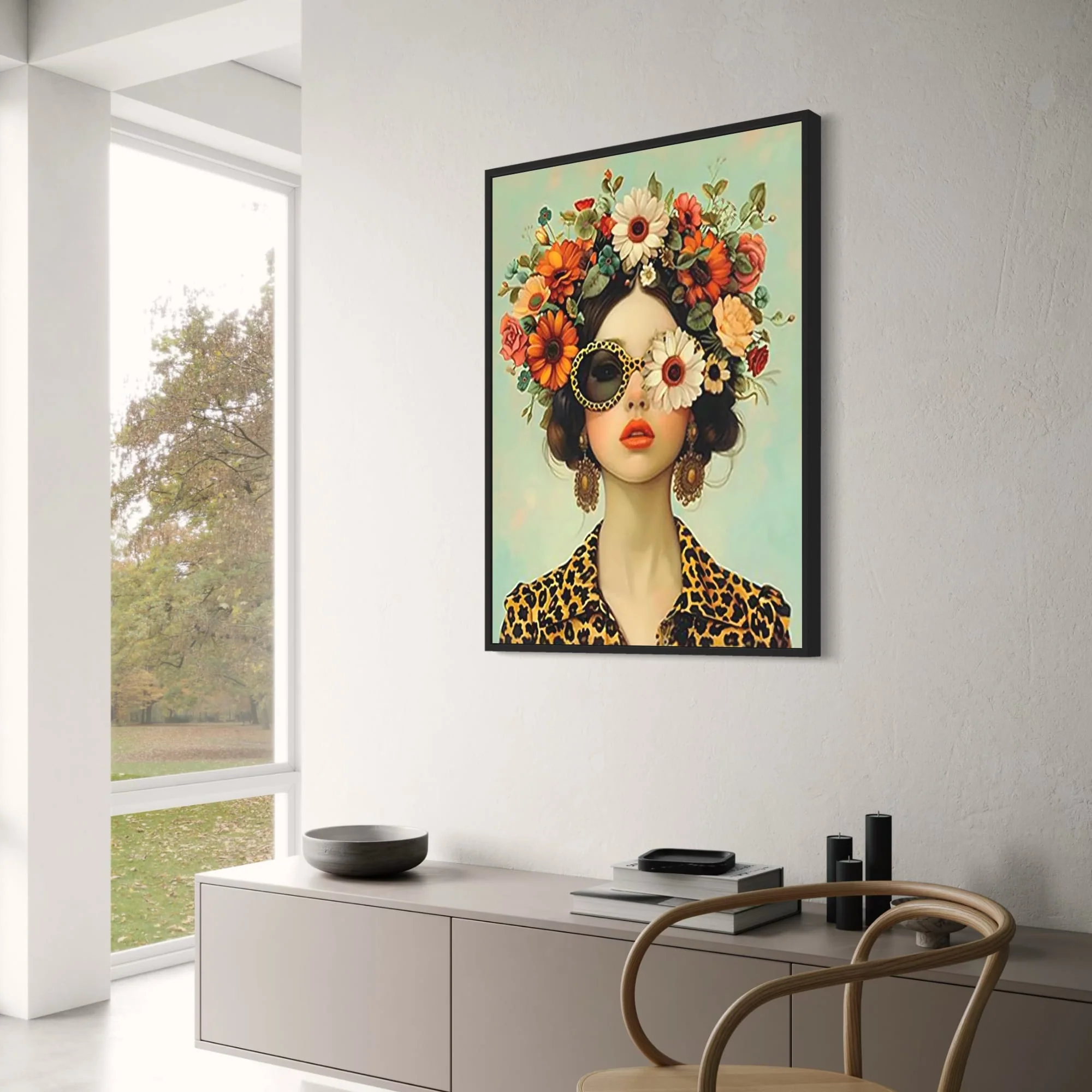 Blossoming Gaze | Floral Portrait - Image 3
