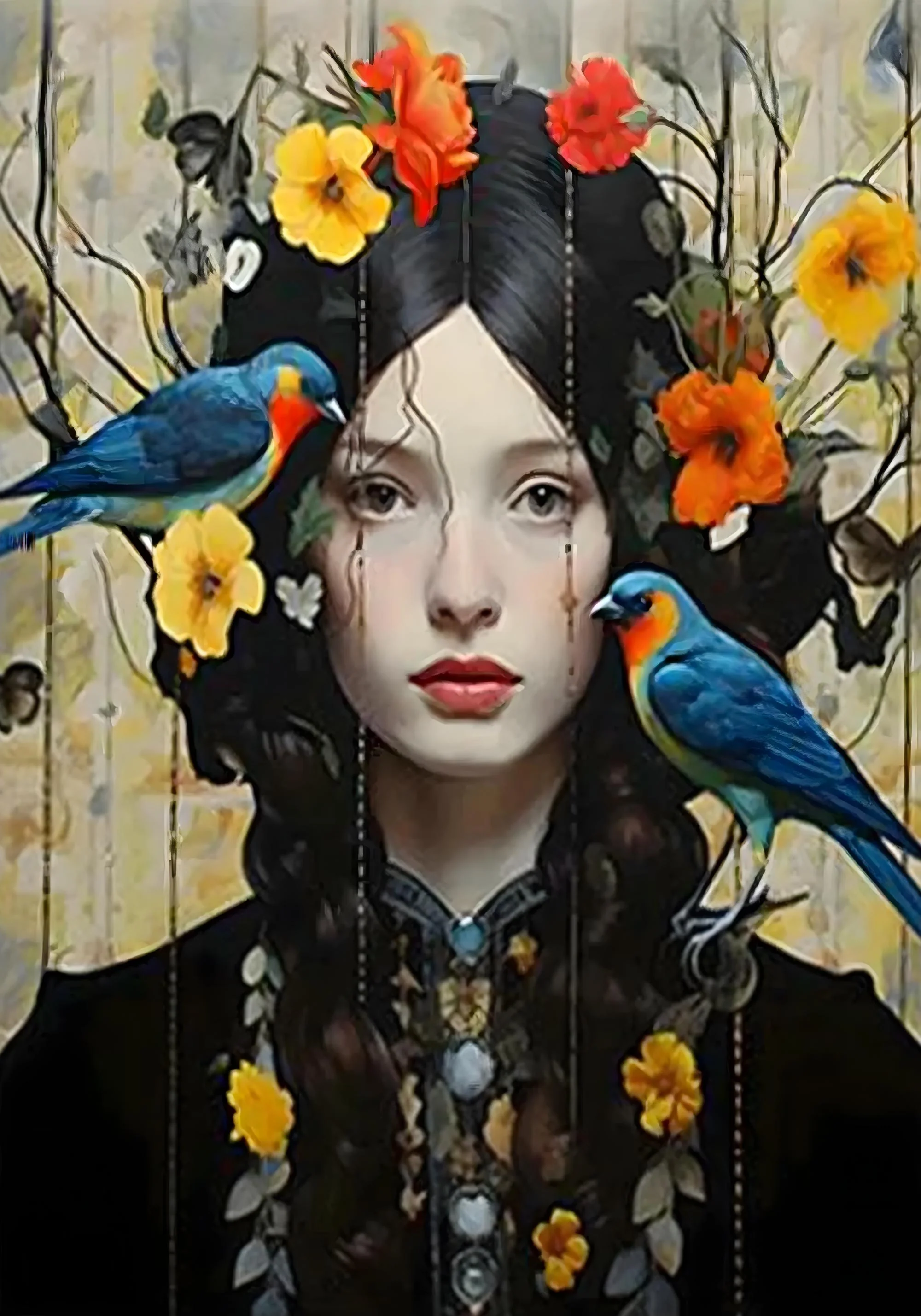 Citrus Vision | Floral Female Portrait - Image 2