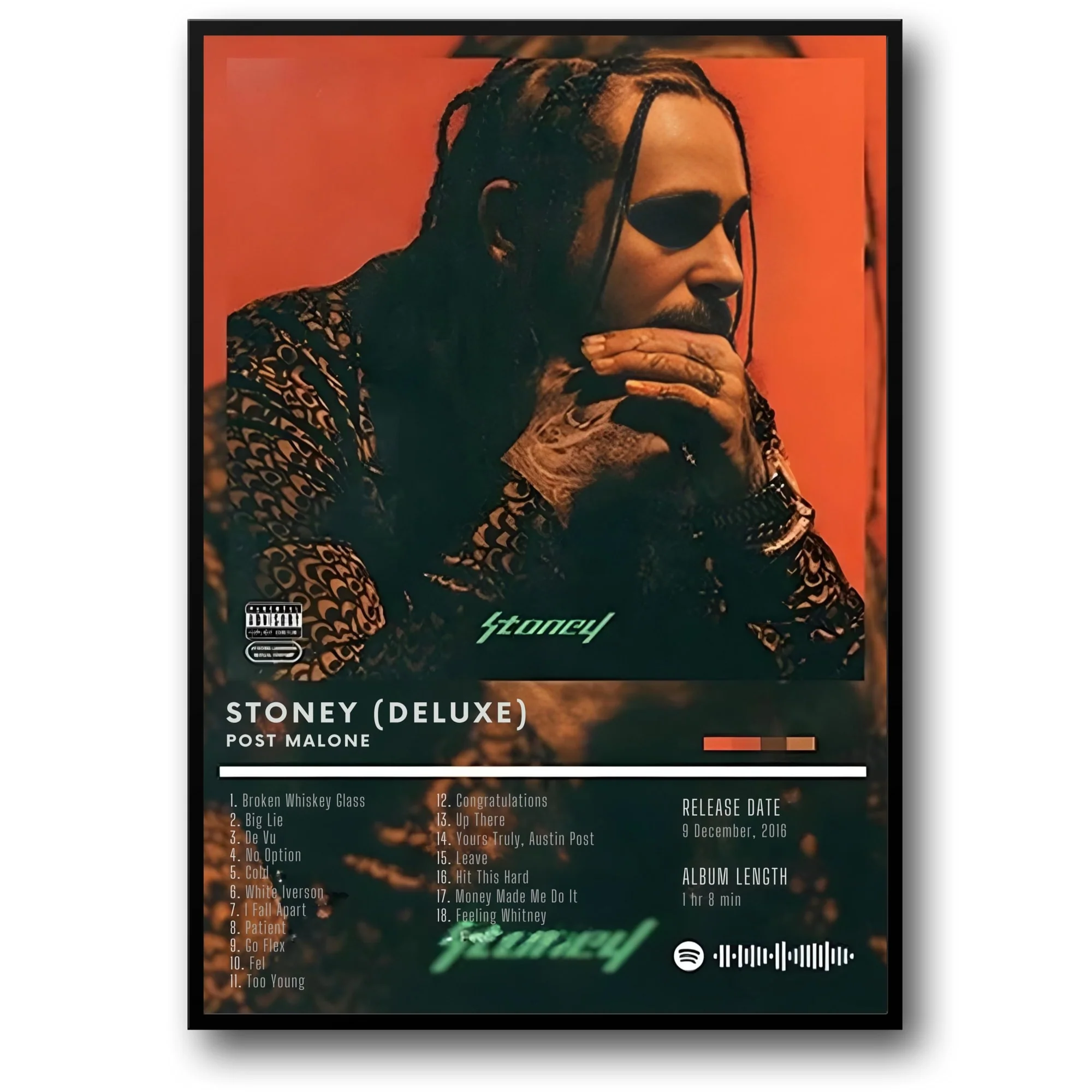 Post Malone | Stoney Deluxe Album Cover | Iconic Rap Art
