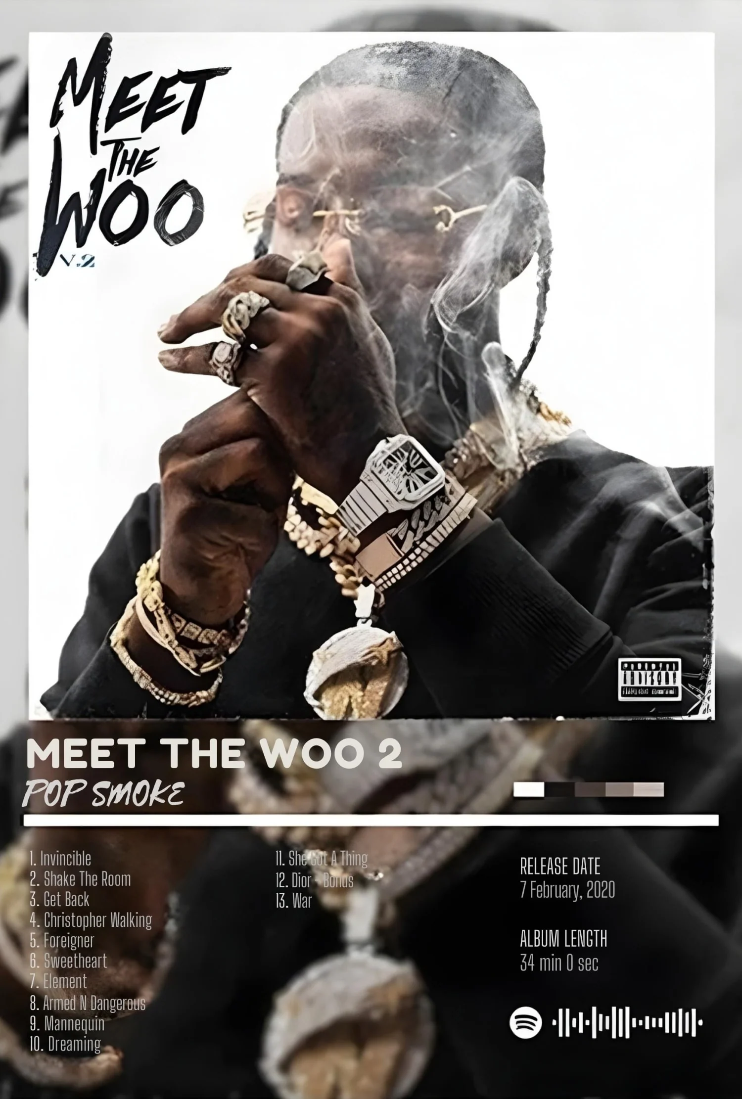 Meet The Woo 2 | Pop Smoke Rap Album Art - Image 4