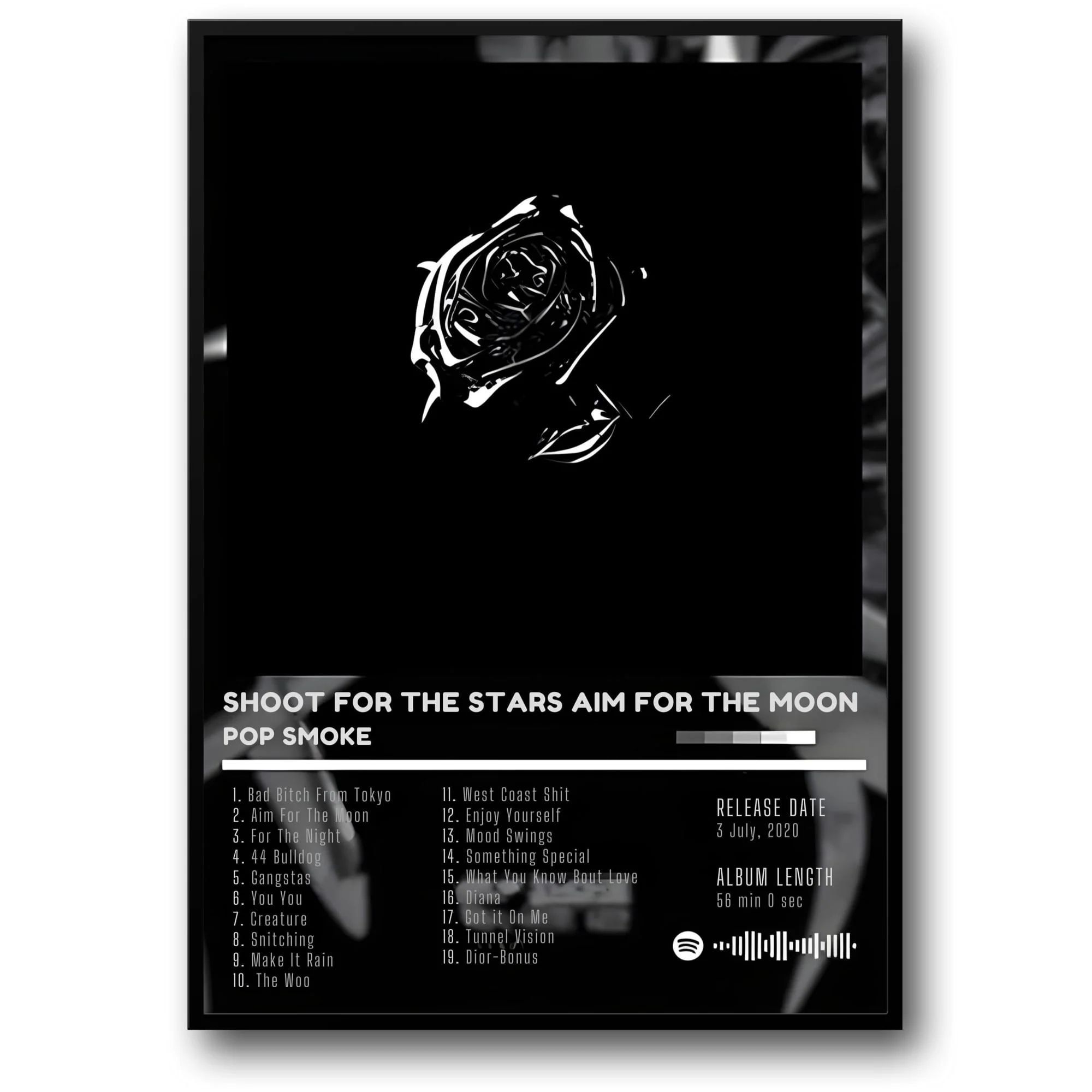 Pop Smoke | Shoot for the Stars Aim for the Moon | Iconic Rap Album Art