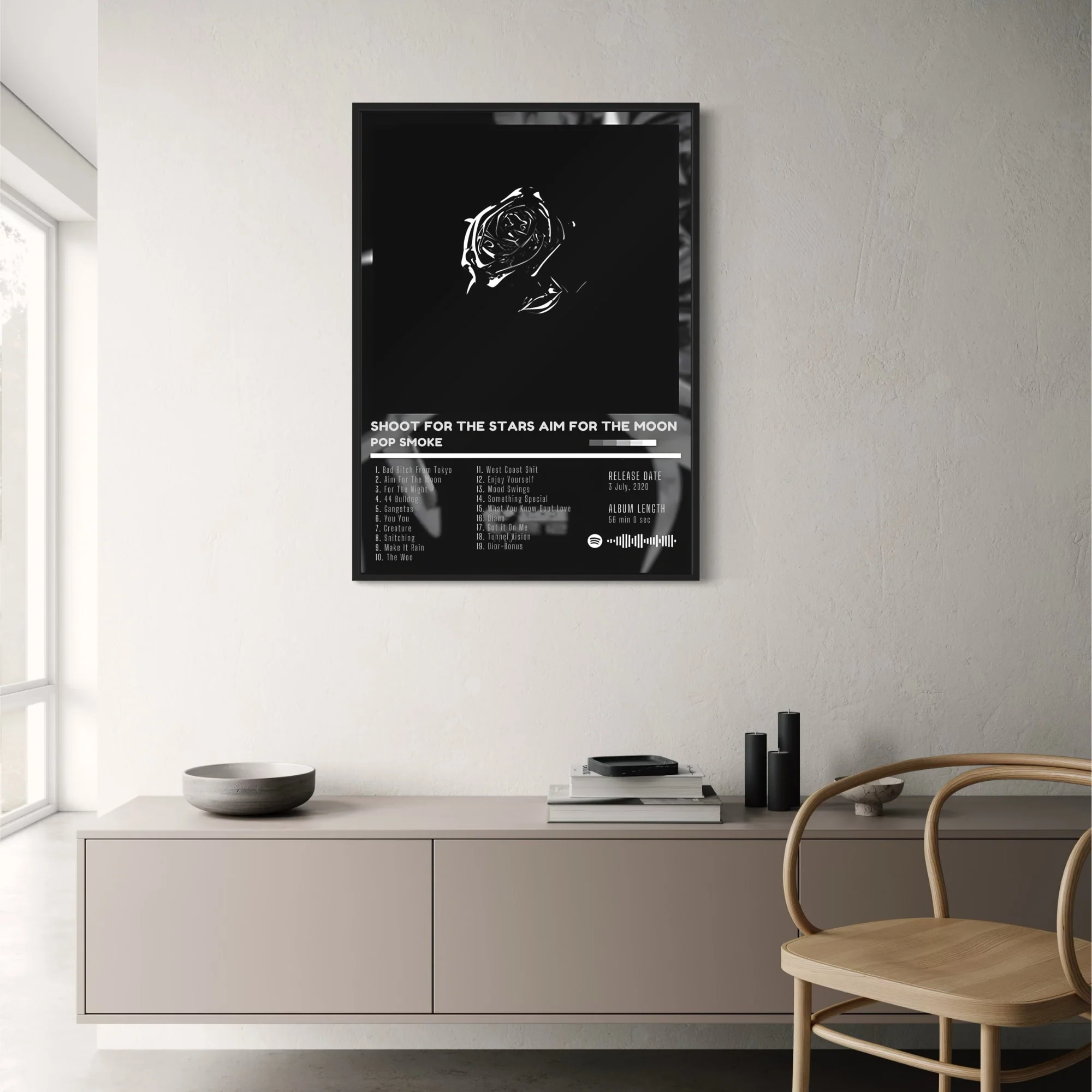Pop Smoke | Shoot for the Stars Aim for the Moon | Iconic Rap Album Art - Image 2