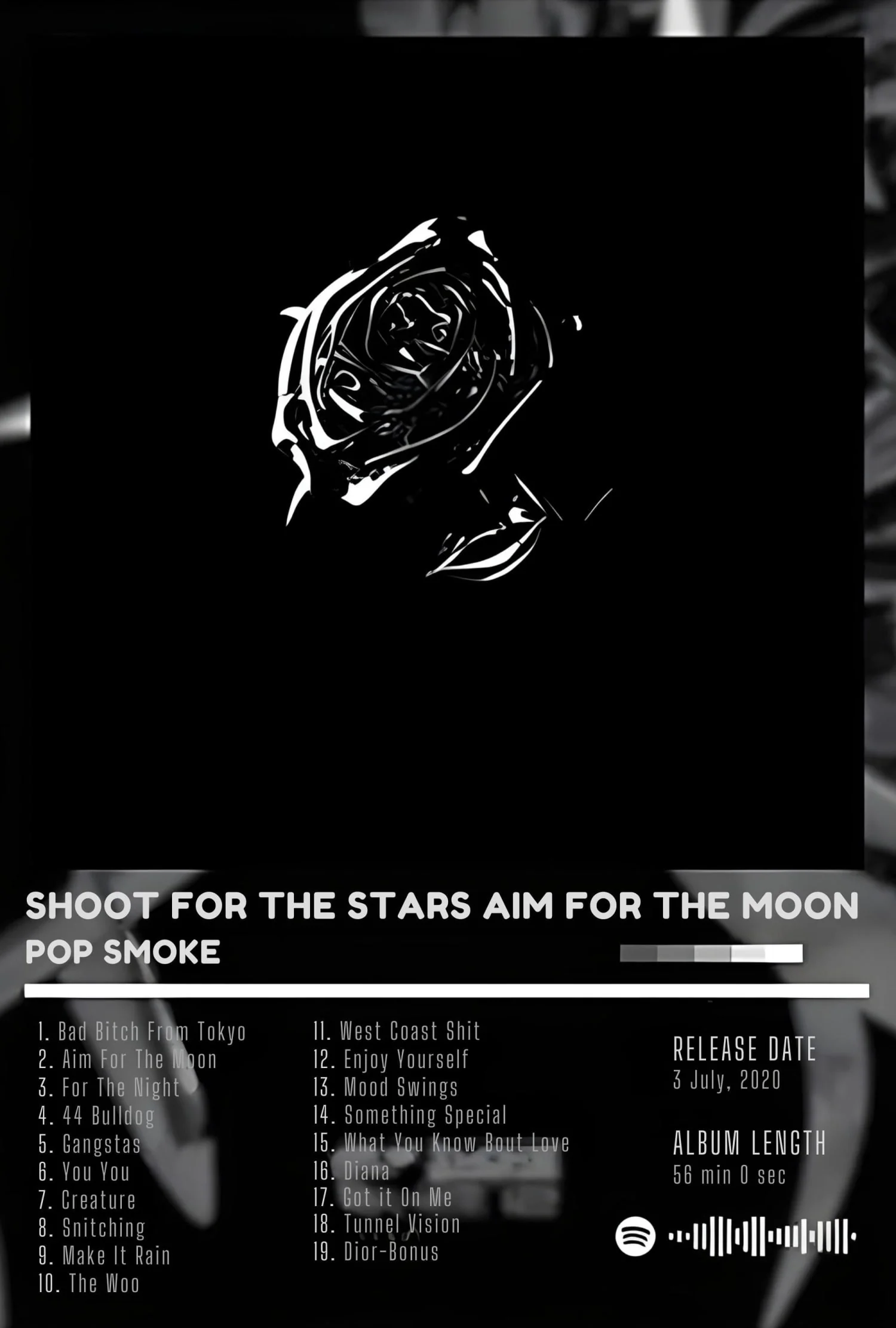 Pop Smoke | Shoot for the Stars Aim for the Moon | Iconic Rap Album Art - Image 4