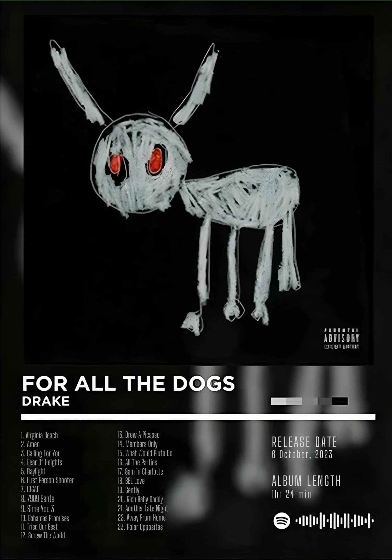 Drake | For All The Dogs | Iconic Rap Art - Image 4