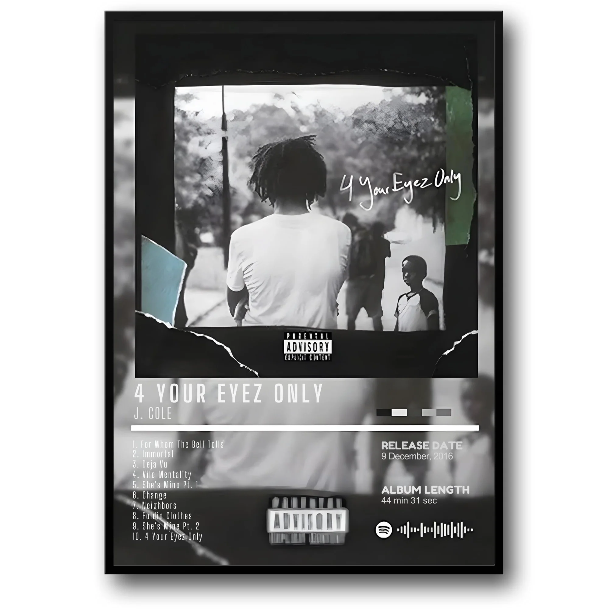 J. Cole | 4 Your Eyez Only Album Cover | Hip Hop Art
