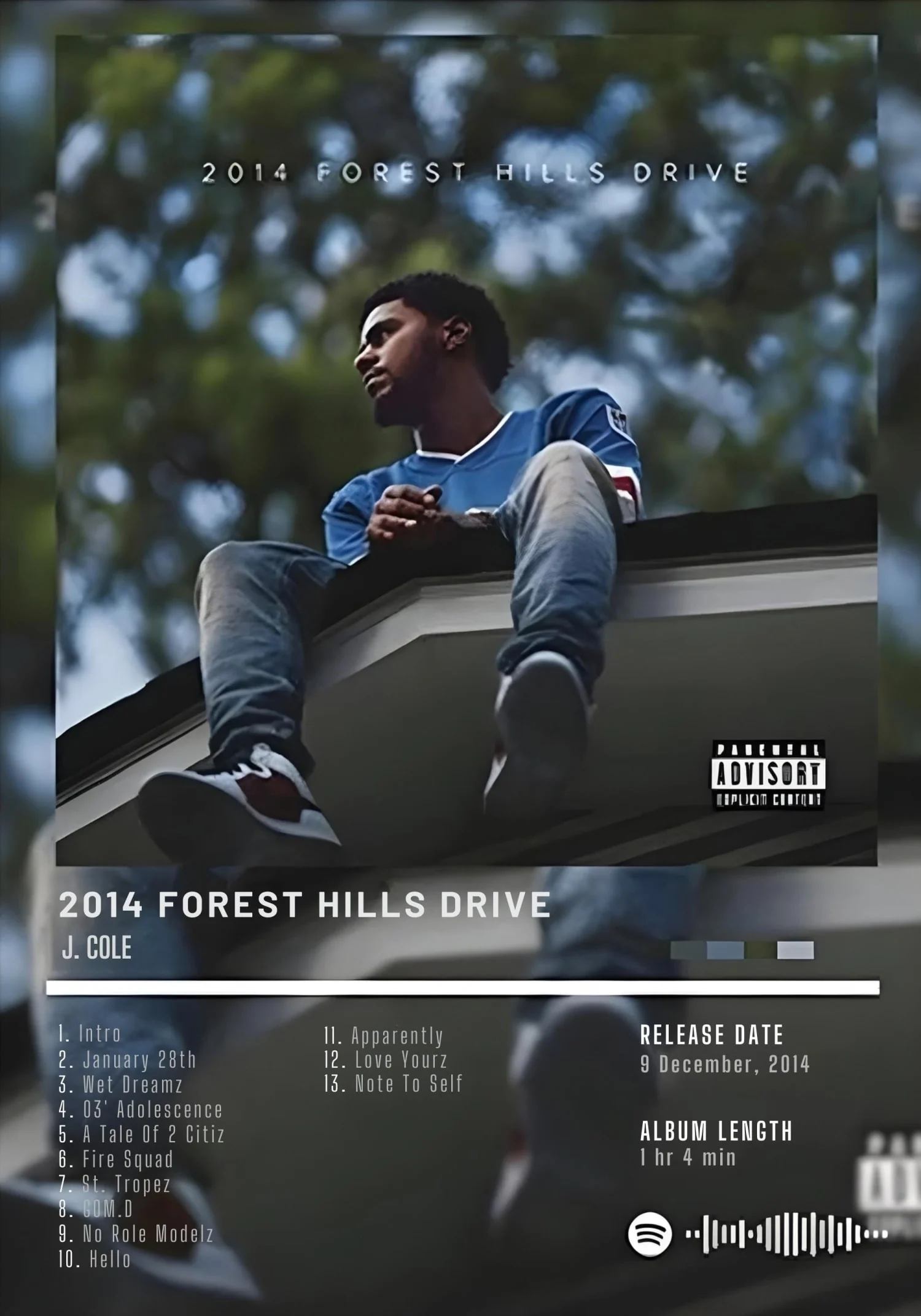 J. Cole | 2014 Forest Hills Drive | Hip Hop Art - Image 4