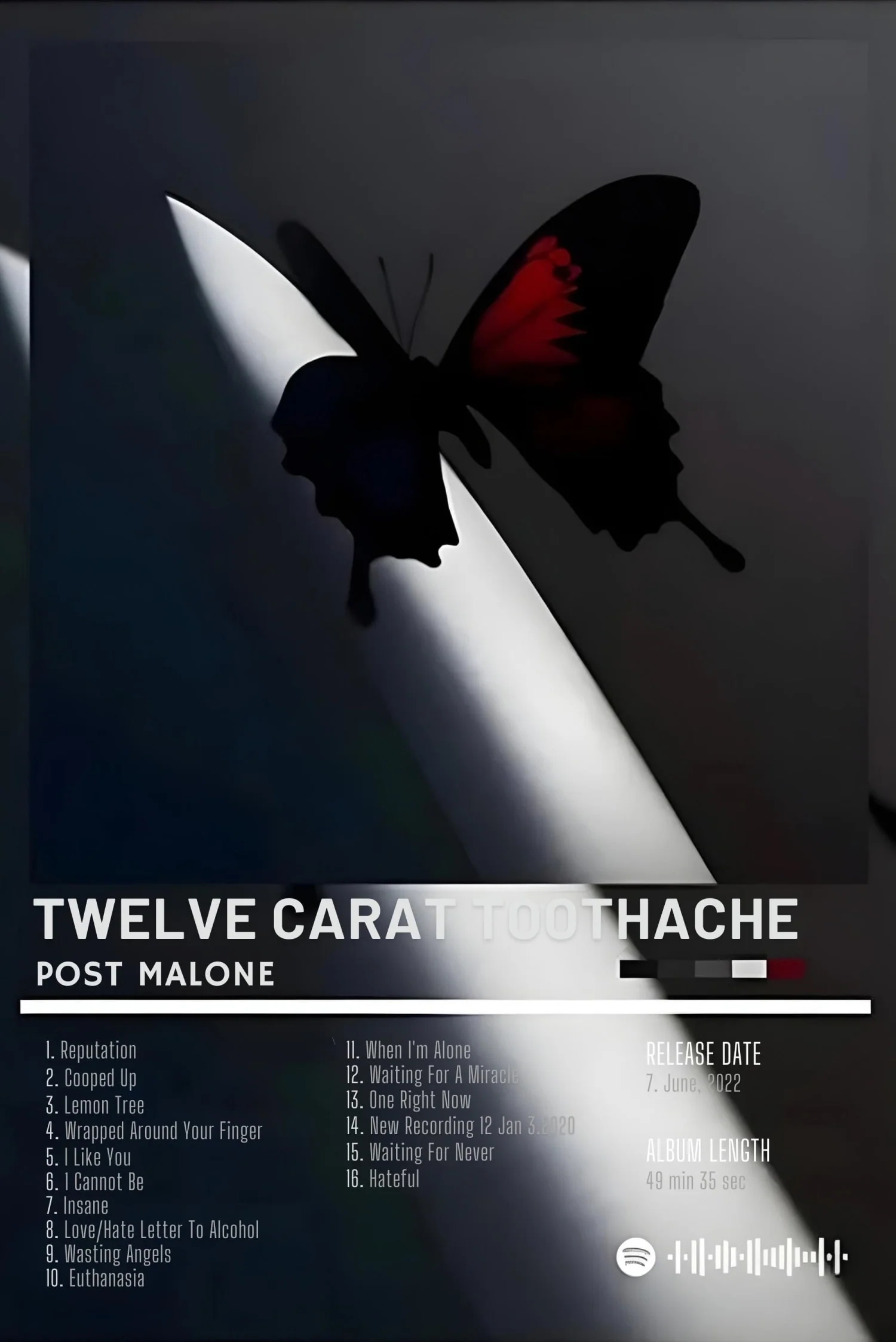 Twelve Carat Toothache | Post Malone | Iconic Album Art - Image 4