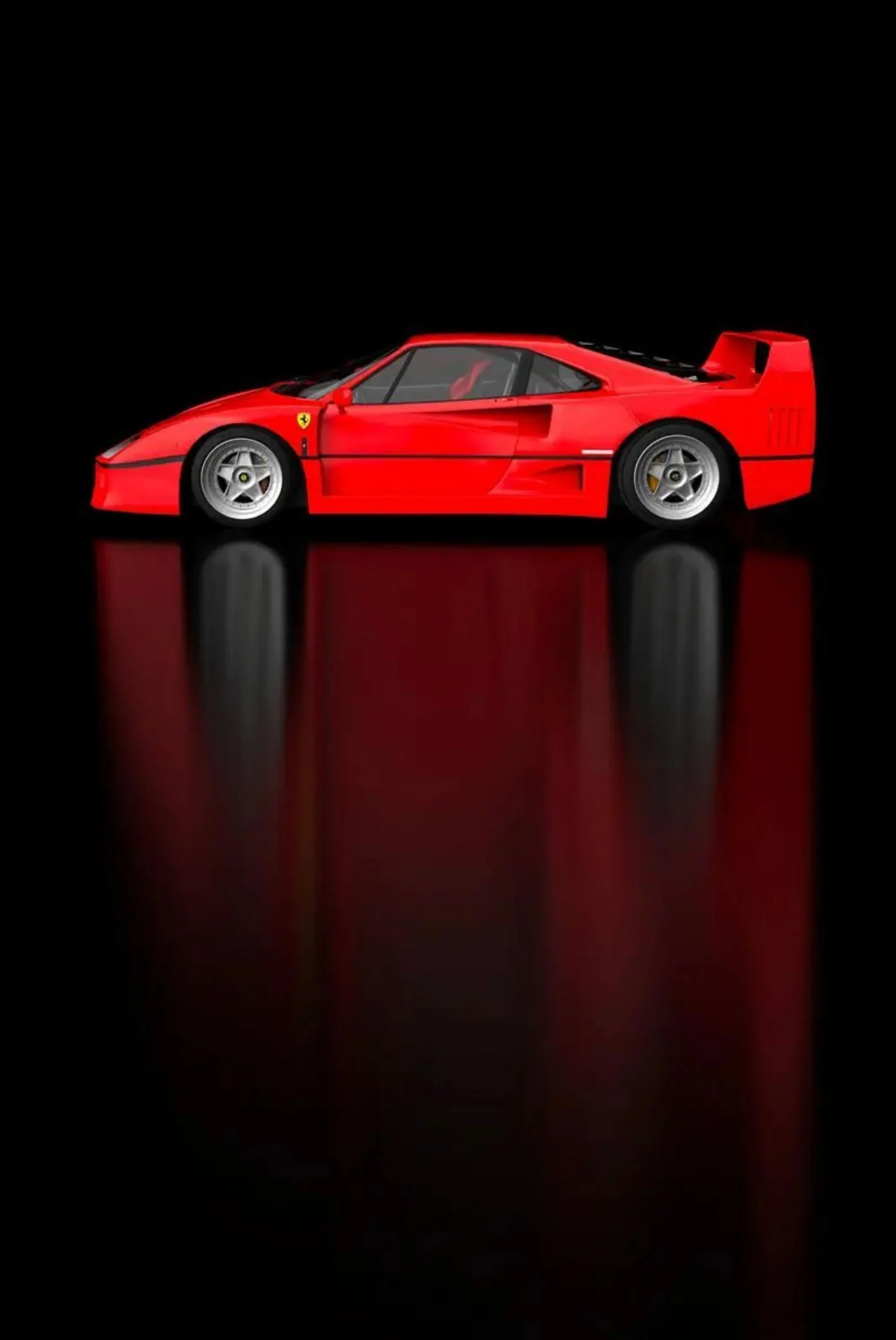 Ferrari F40 | Red Black Luxury Car Canvas