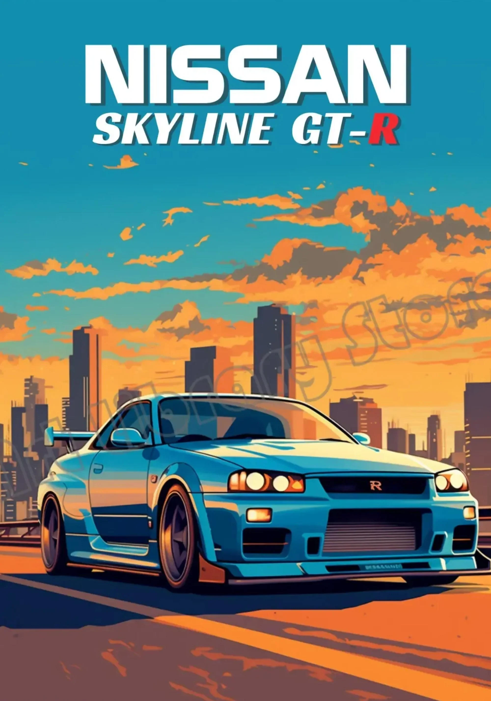 Retro Nissan Skyline GT-R R34 | 1990s Japanese Car - Image 2
